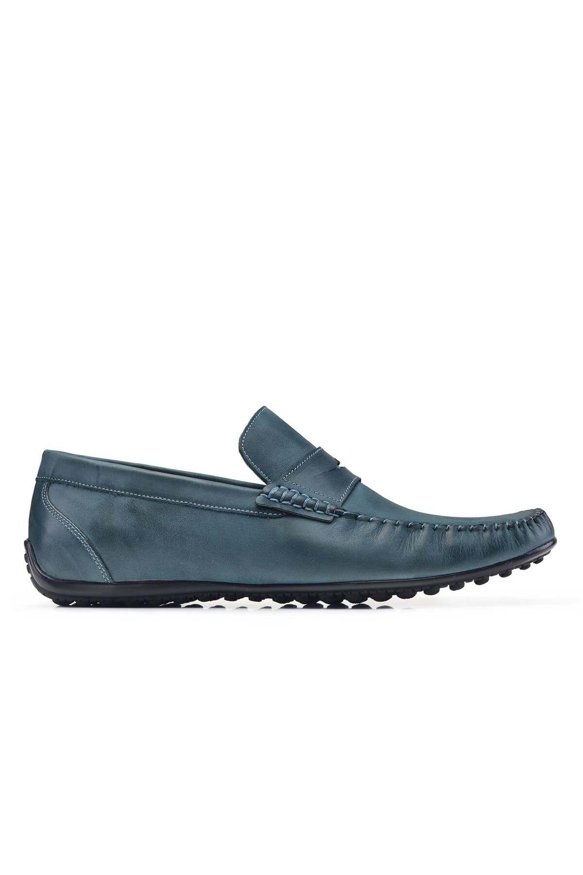 Nevzat Onay Nubuk Mavi Yazlık Loafer Erkek Ayakkabı -22922-