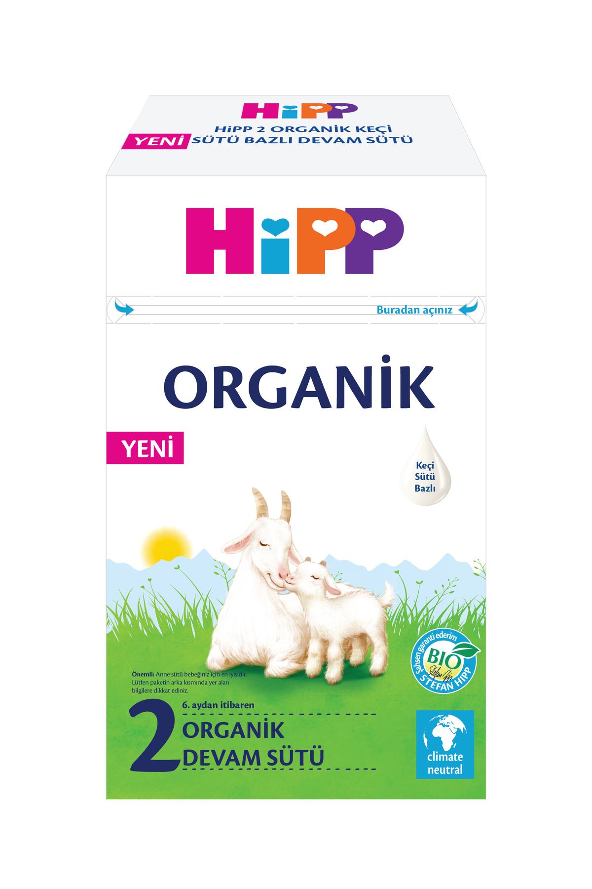 Hipp 2 Organik Keçisütü Bazlı Bebek Devam Sütü 400 gr