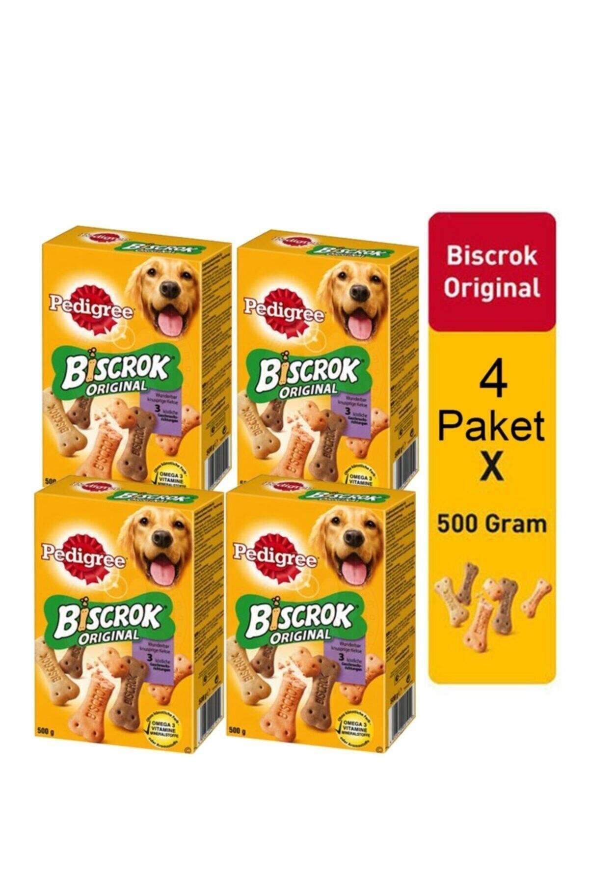 Pedigree Biscrok 500 Gr Köpek Ödül Bisküvi 4 Paket