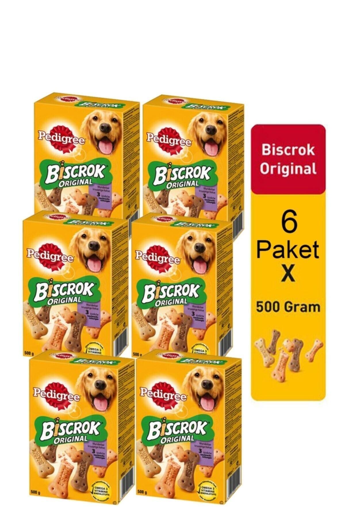 Pedigree Biscrok 500 Gr Köpek Ödül Bisküvi 6 Paket