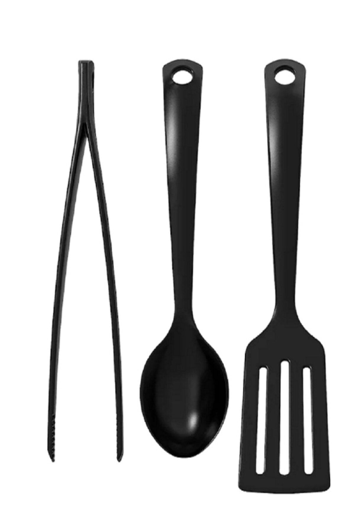 IKEA GNARP mutfak gereçleri seti, siyah, 3 parça