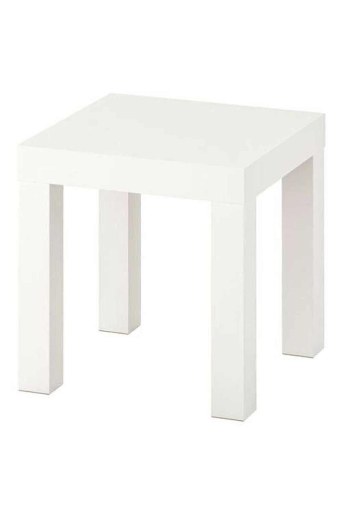 IKEA Lack Mini Yan Sehpa Masa Parlak Cila Beyaz 35x35cm