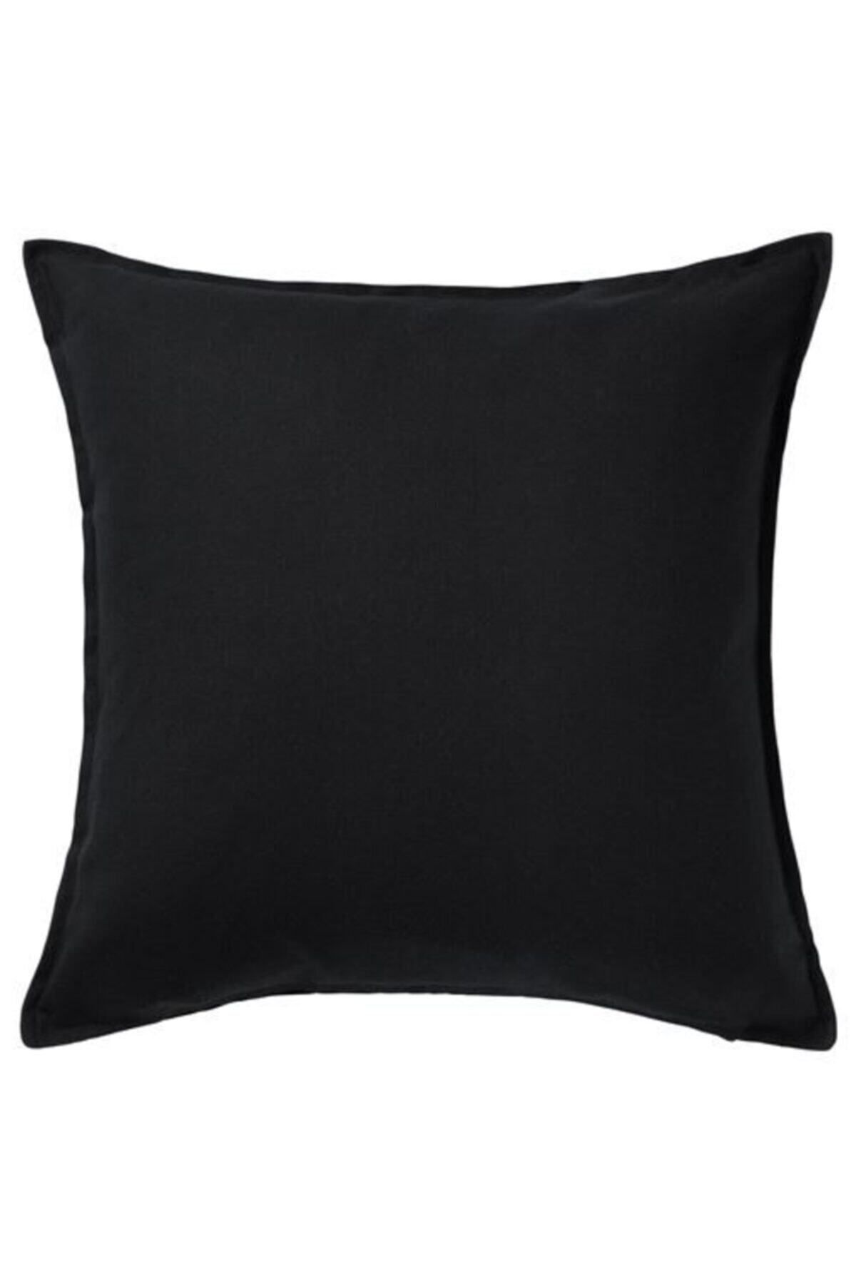 IKEA Minder Kırlent Kılıfı Meridyendukkan 50x50 Cm Siyah Rengi Fermuarlı Yastık Kılıfı