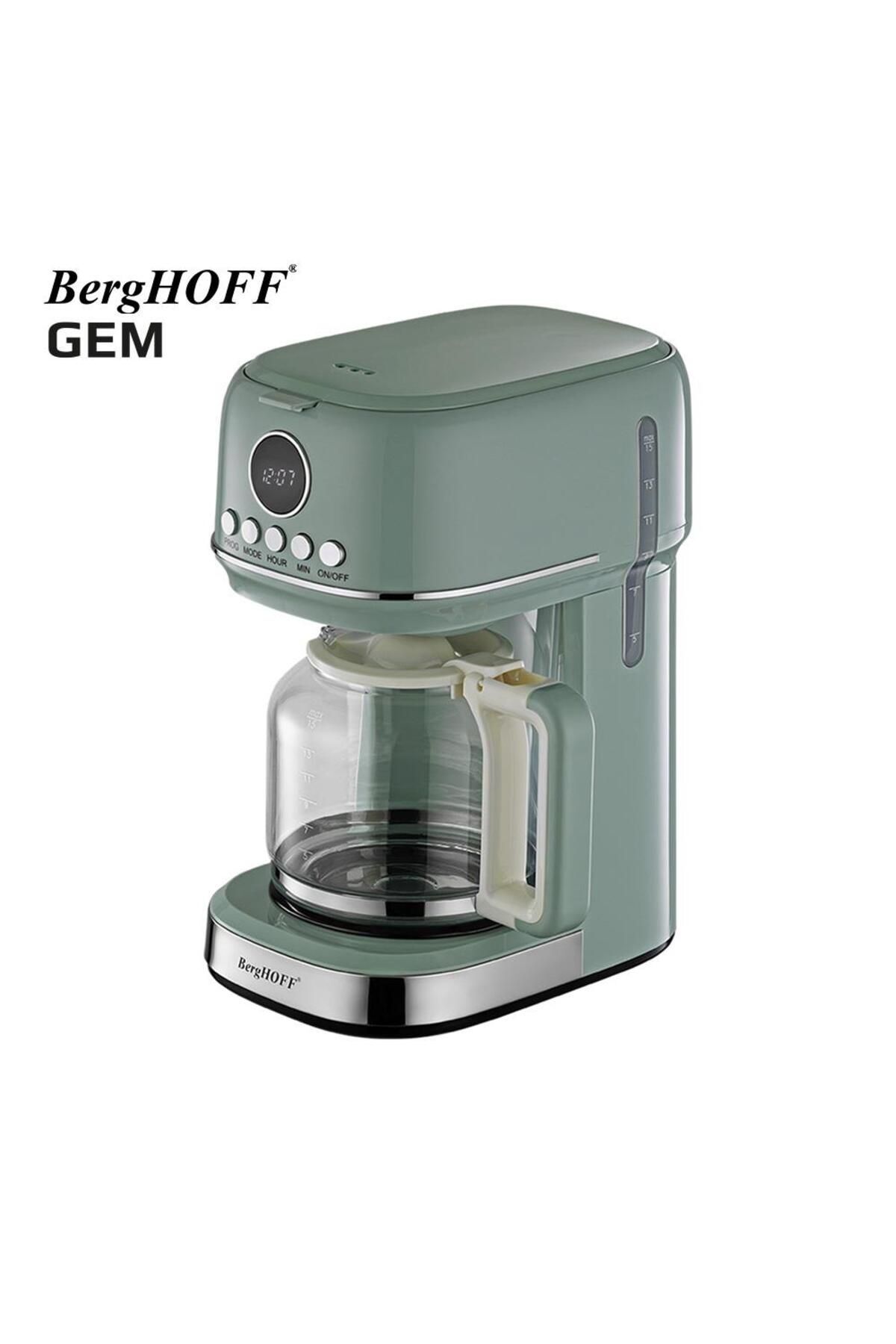 Berghoff Gem Retro 15 Bardak Mint Yeşil Filtre Kahve Makinesi