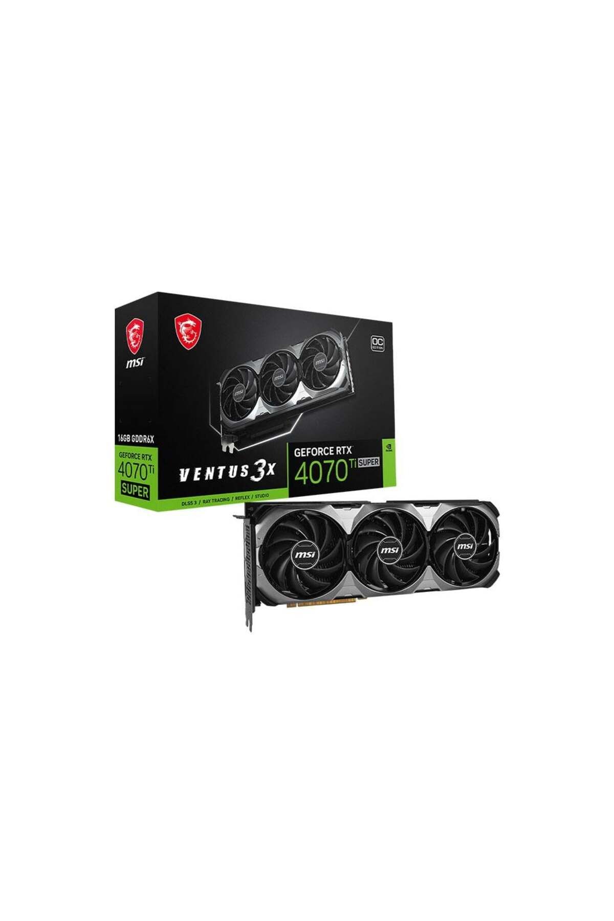 MSI GeForce RTX 4070 Ti SUPER 16G VENTUS 3X OC 16GB GDDR6X 256Bit DLSS 3 Ekran Kartı