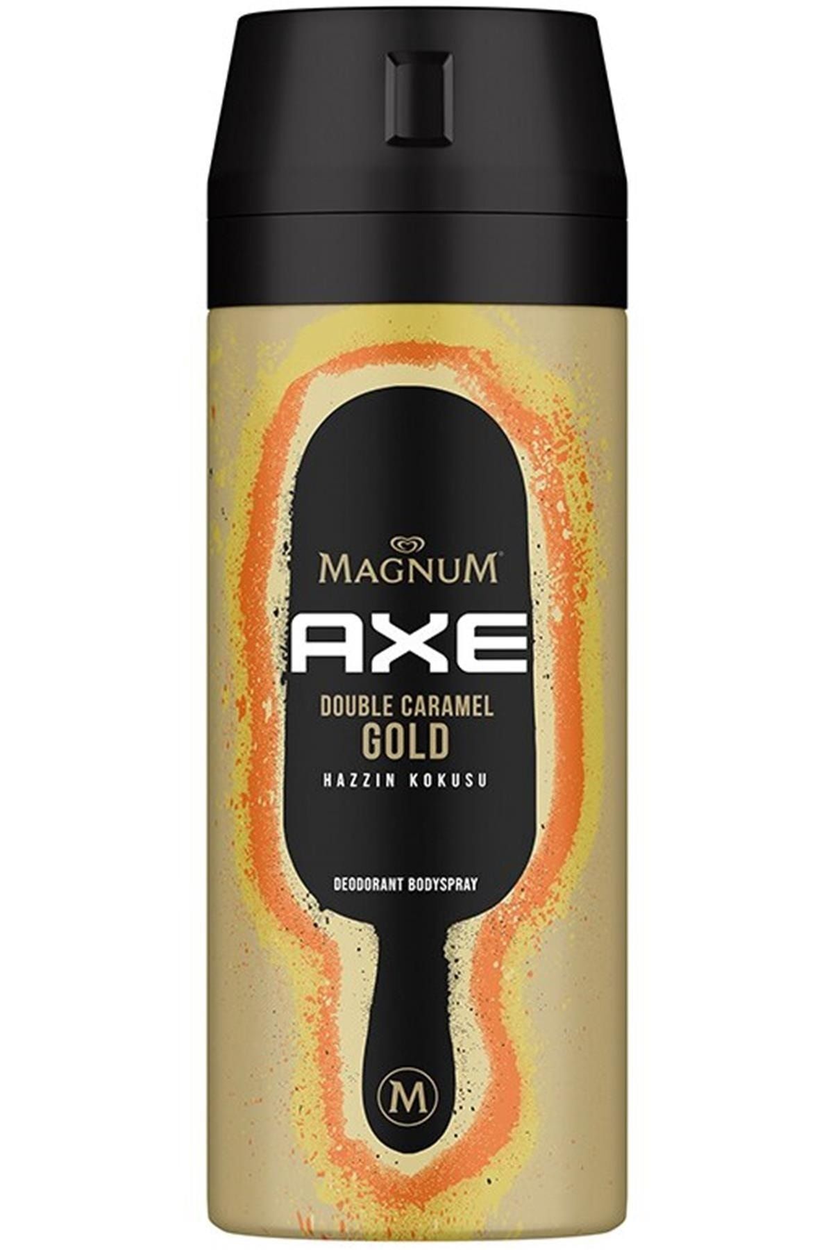 Axe Magnum Erkek Deodorant Sprey Double Caramel Gold Hazzın Kokusu 150 Ml