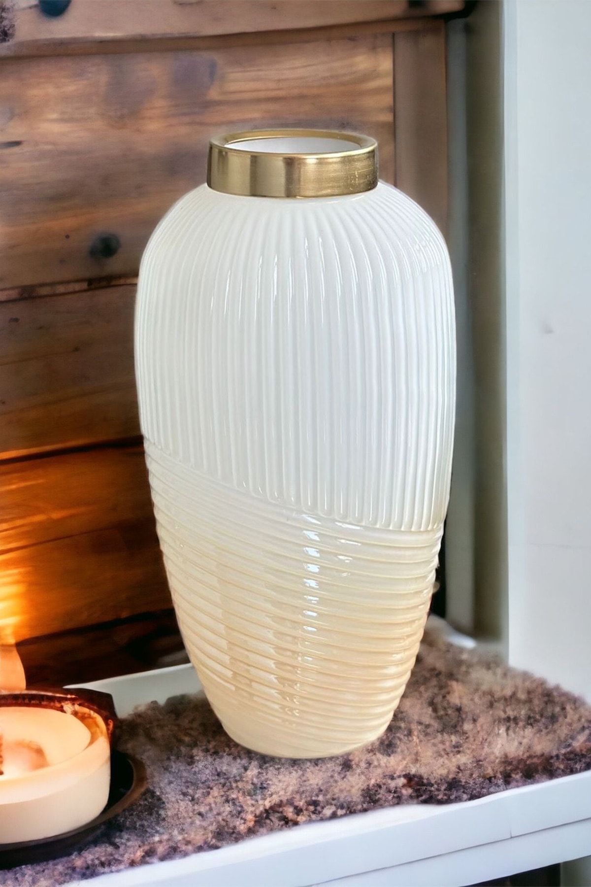 GİLLİ STORE Vazo Cam Vazo Dekoratif Vazo Hürrem Büyük Boy Üfleme Vazo