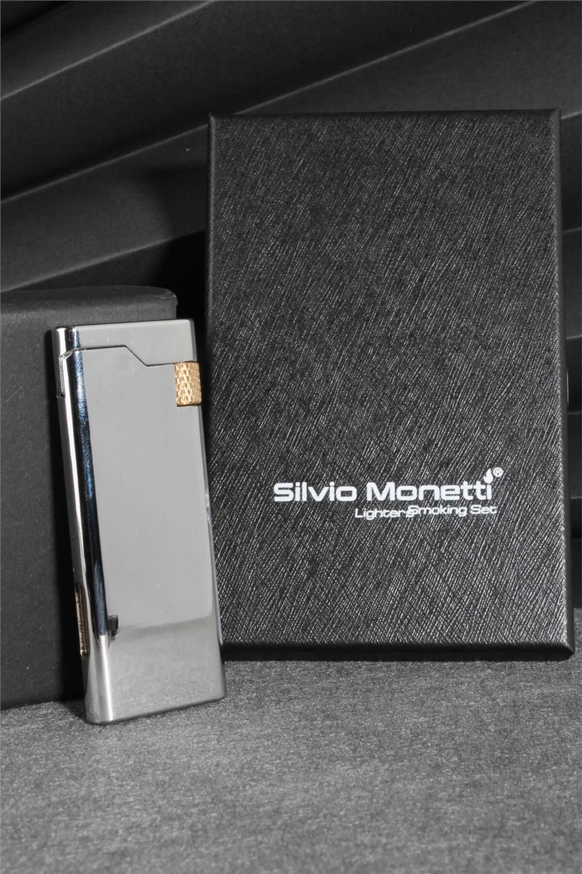 Silvio Monetti Gümüş Renk Kapaklı Gazlı Çakmak 24csm883tr02