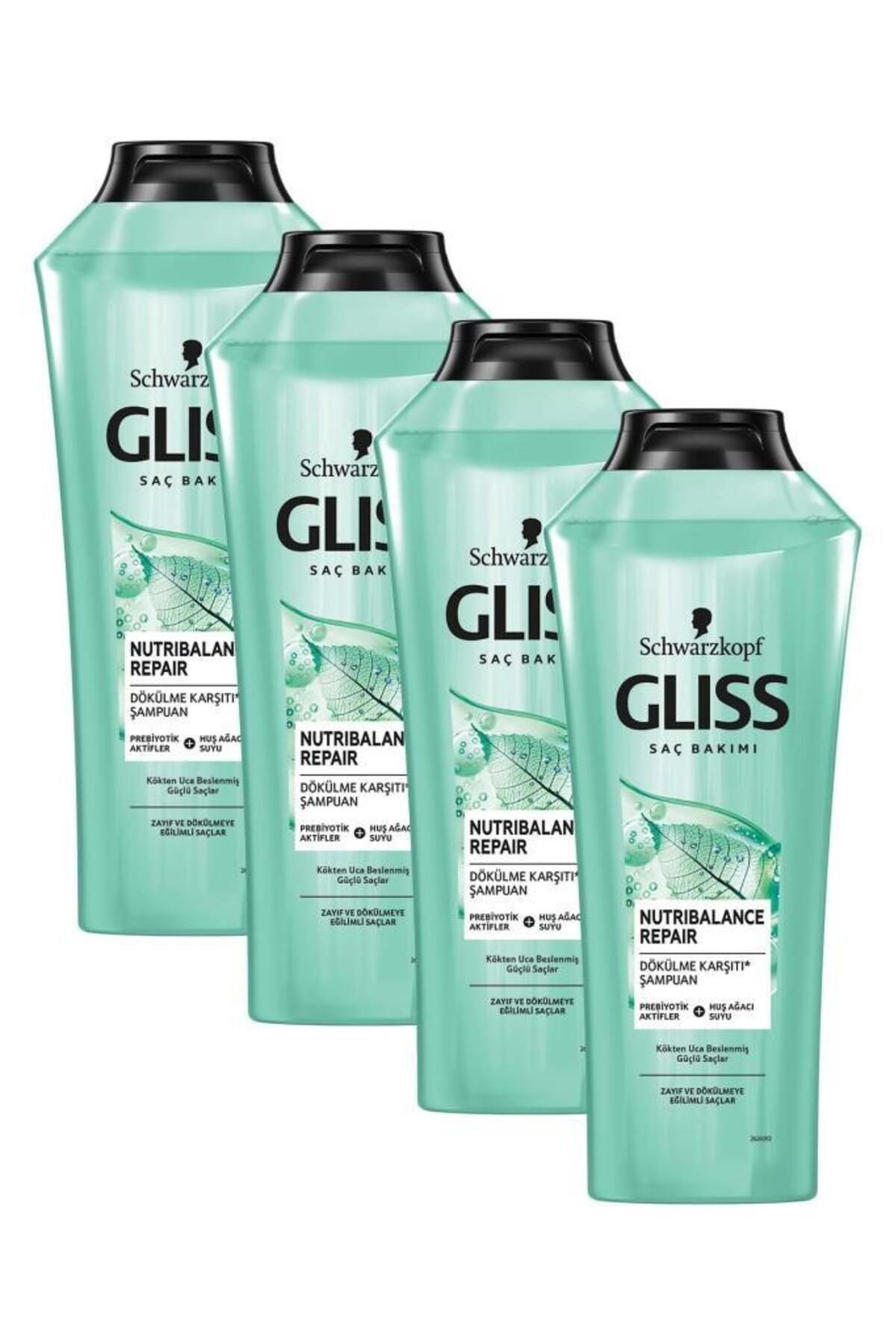 Gliss Nutribalance Repair Saç Dökülmesi Karşıtı Şampuan 360 ml X 4 Adet