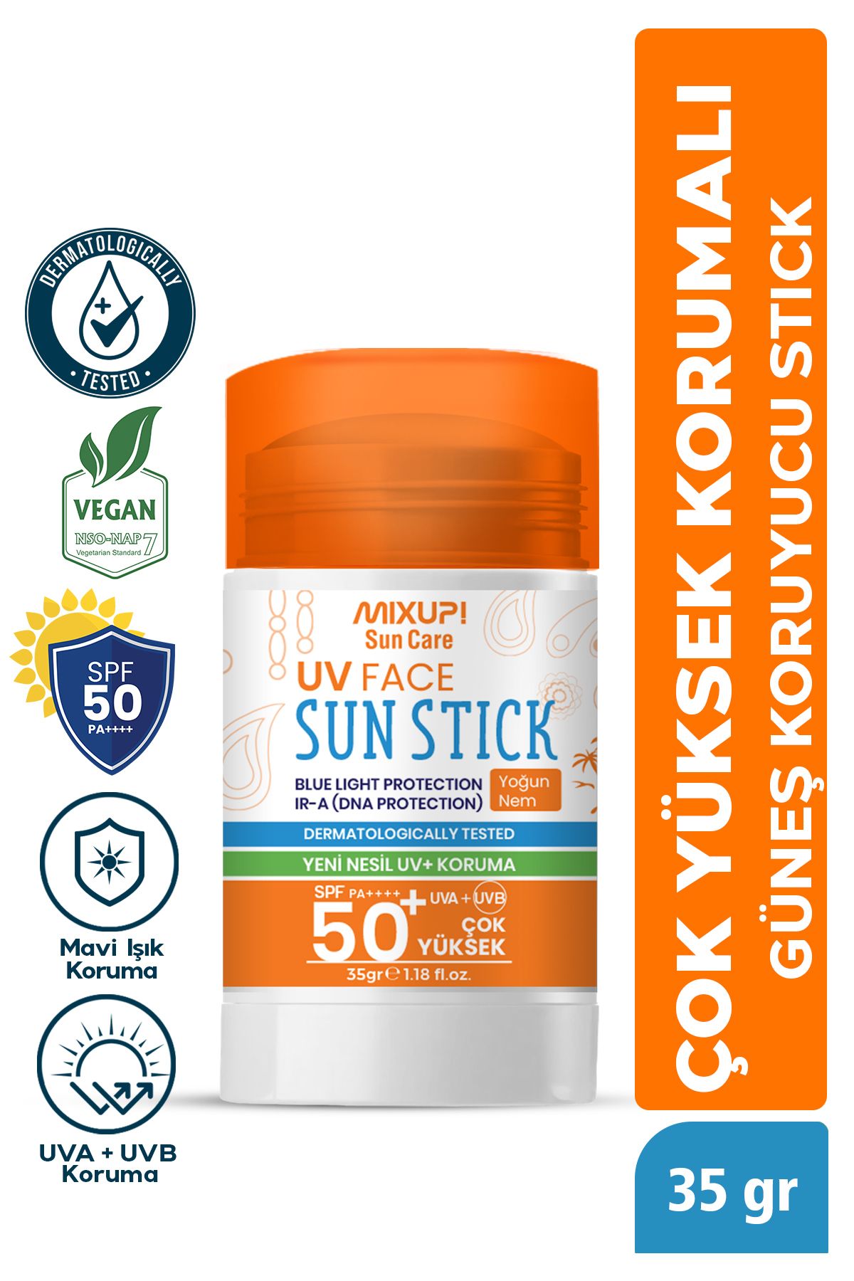 Mixup Mineral Filtreli Leke Karşıtı Güneş Koruyucu Stick Spf 50 E Vitamin,çinko Içerikli 35 gr