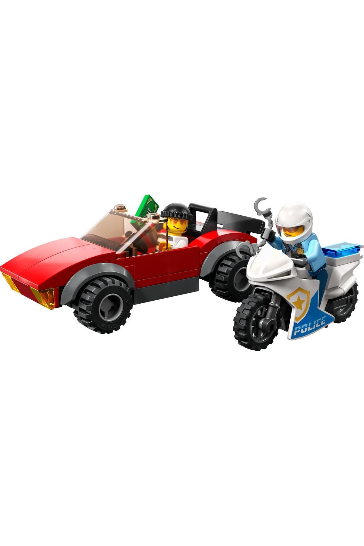 LEGO 60392 City - Polis Motosikleti Araba Takibi 59 Parça +5 Yaş