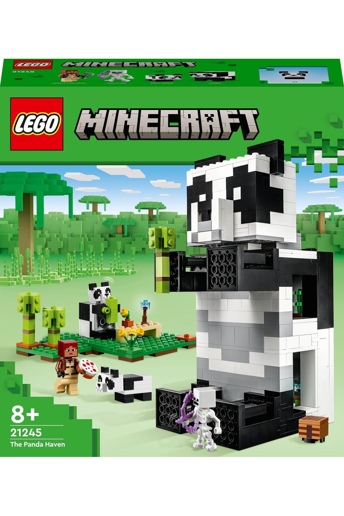 LEGO ® Minecraft® Panda Barınağı 21245 - 8 Yaş ve Üzeri Çocuklar için Oyuncak Yapım Seti (553 Parça)