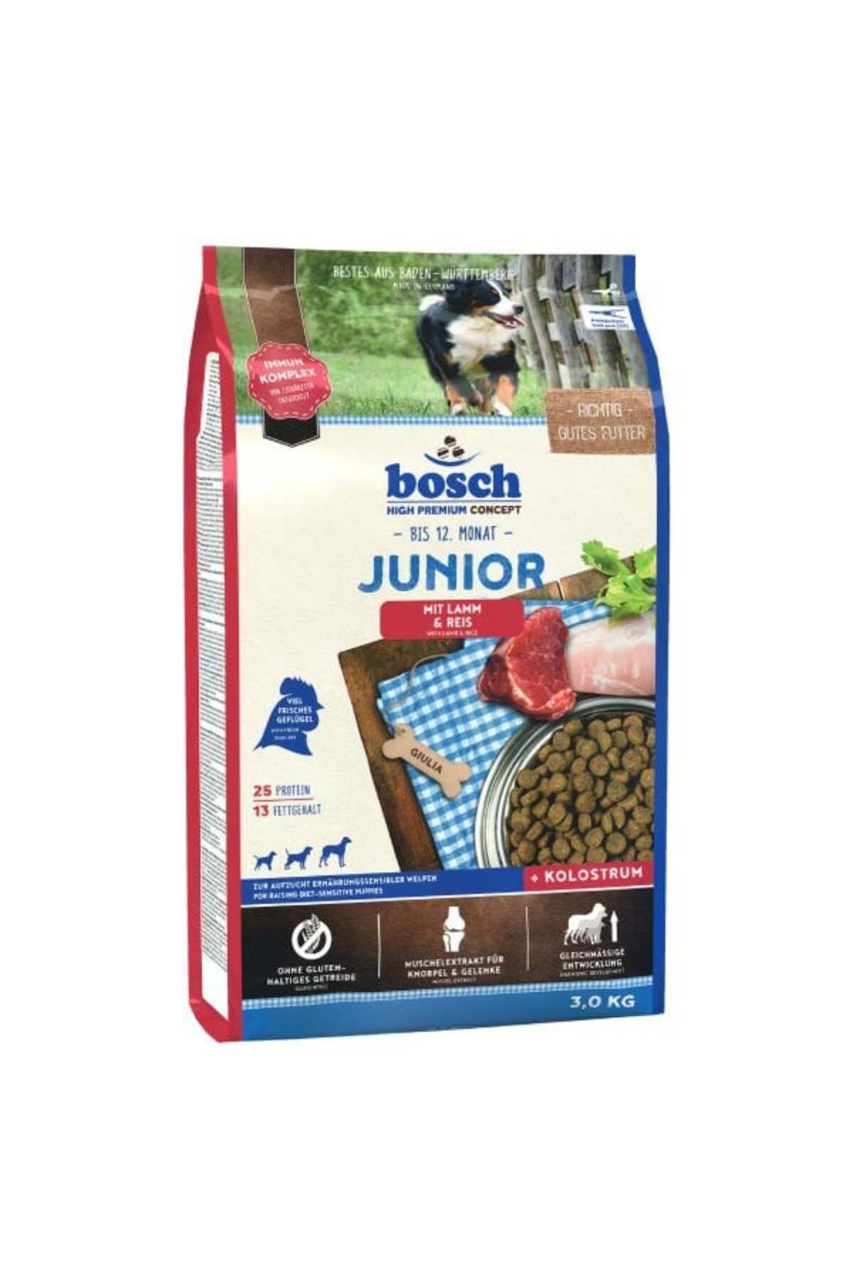 Bosch Junior Tahılsız Kuzu Etli Ve Pirinçli Yavru Köpek Maması 3 Kg