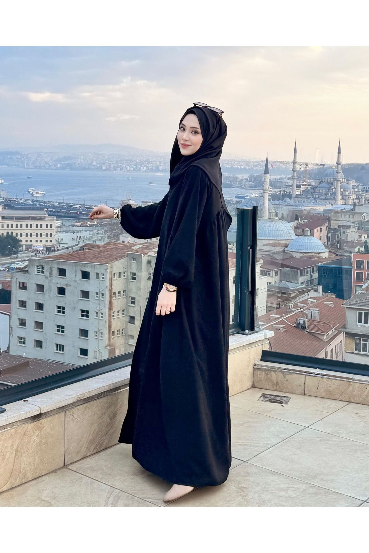 Mihra Vuslat Abaya Takım Ferace Tesettür Elbise