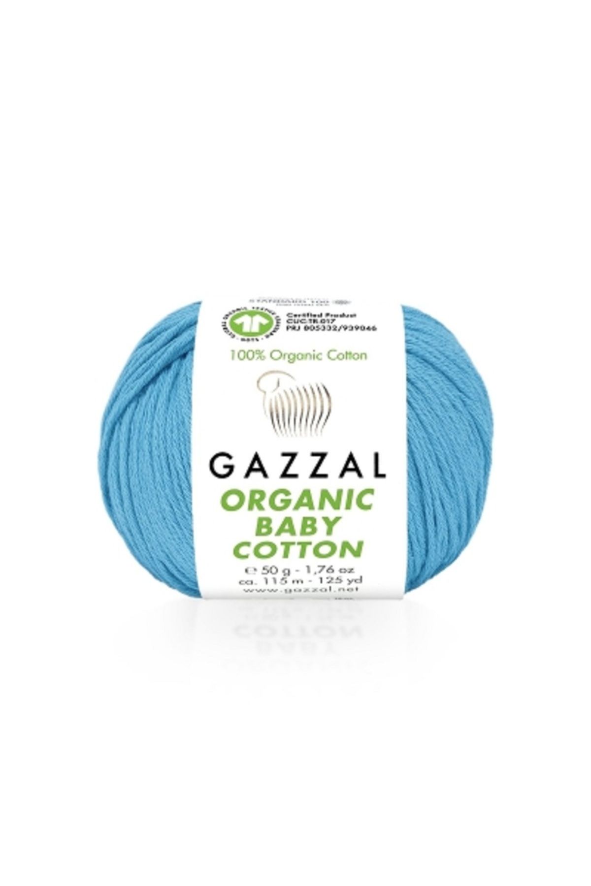 Gazzal Organic Cotton Baby Renk No:424 Turkuaz 3lü (3x50gram)