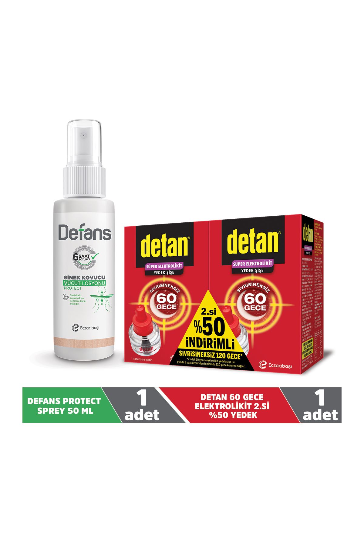 Defans Detan & Defans Gece Koruma Seti ( Defans 50 ml losyon + Detan 60 Gece)