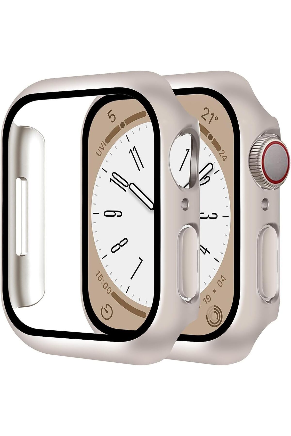 Nezih Case Apple Watch Seri 7/8/9 45mm Uyumlu Tam Koruma Kasa ve Ekran Koruyucu