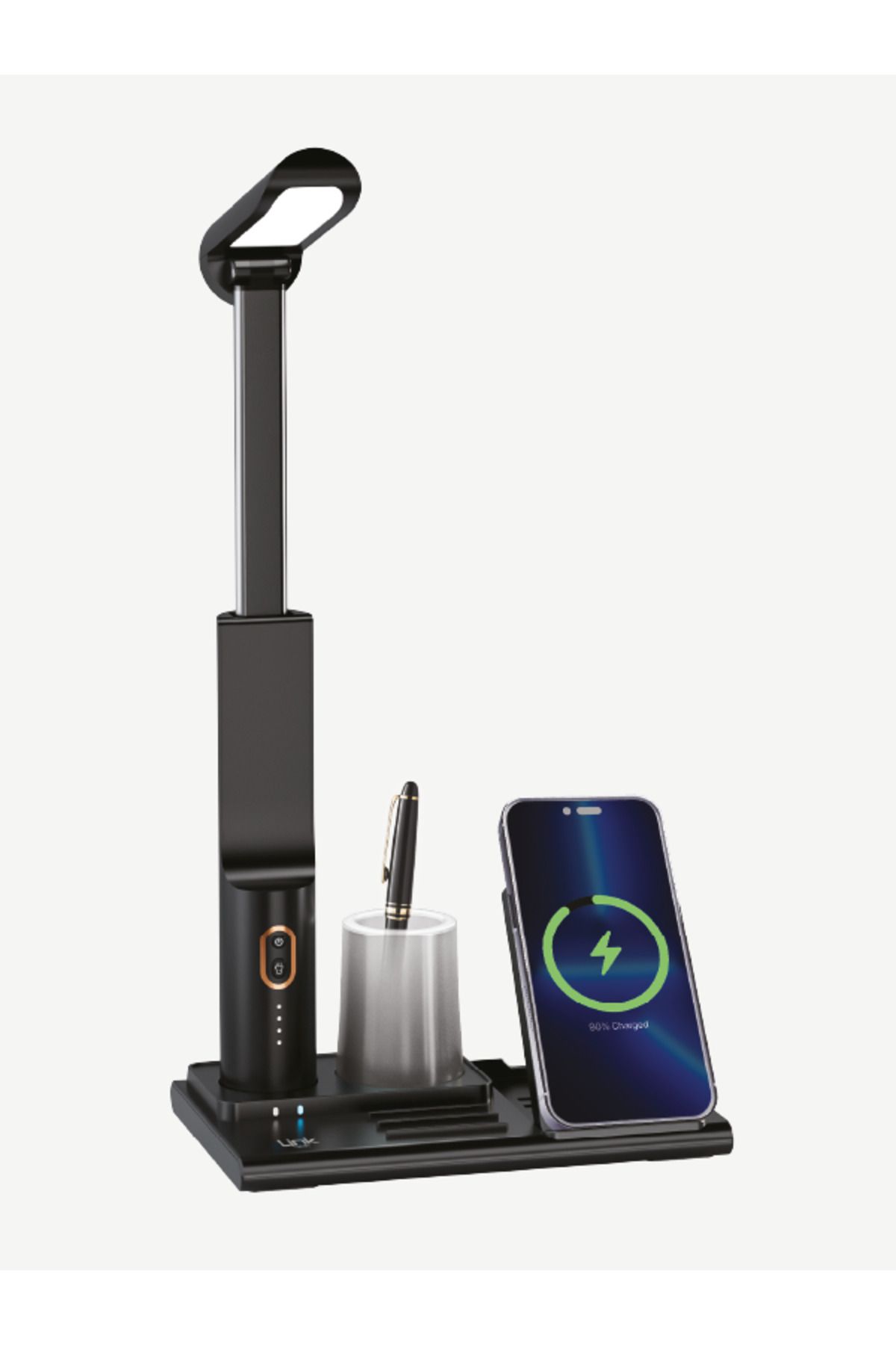 Linktech W799 Premium 3’ü 1 Arada Masaüstü Wireless Telefon Tutacağı & Şarj Aleti