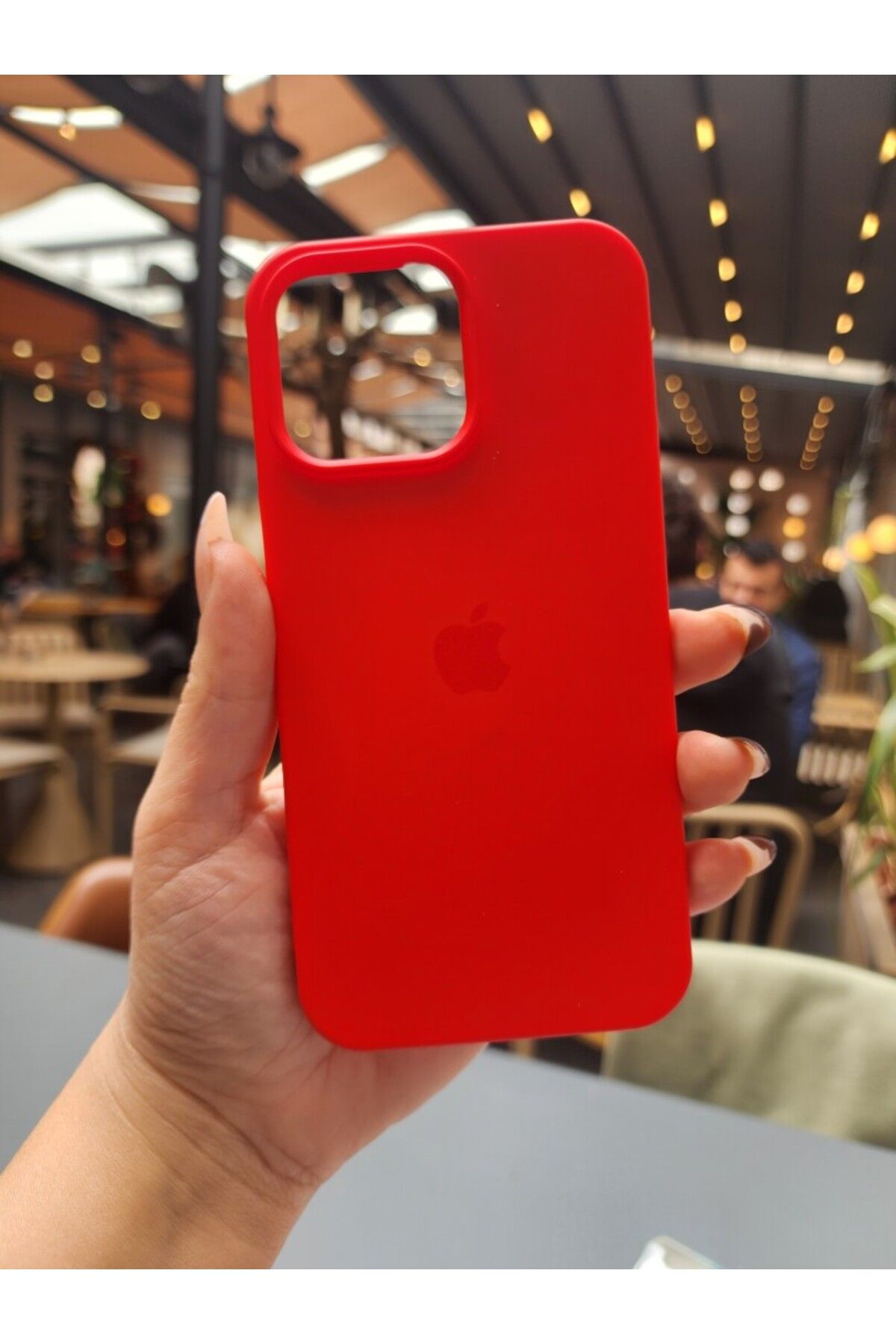 enfein Balporsuku İPhone 12 Pro Max İle Uyumlu Lansman Preminıum Silikon Kılıflar LNS1 Kırmızı