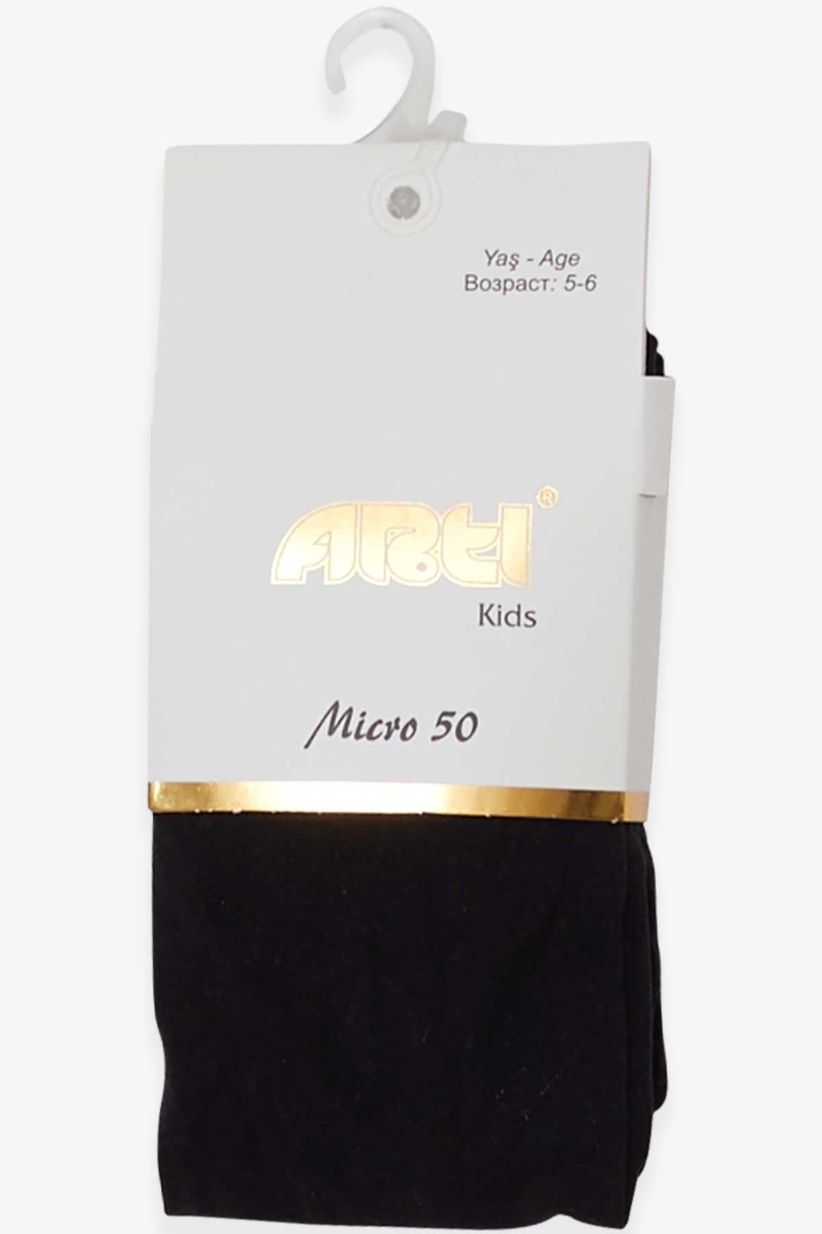 Katamino Kız Çocuk Külotlu Çorap Micro 50 1-2-11-12 Yaş, Siyah