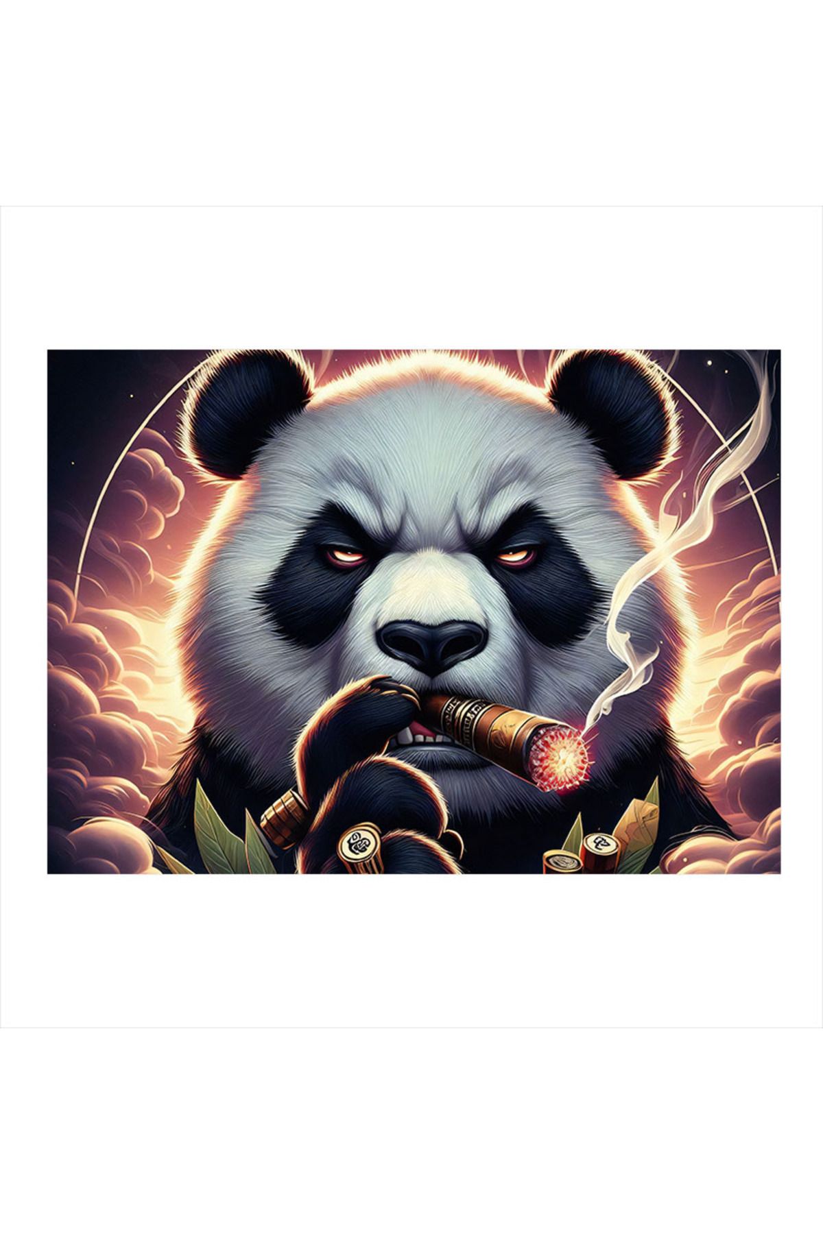 ekart Puro İçen Panda Art Mdf Poster 18cm X 27cm