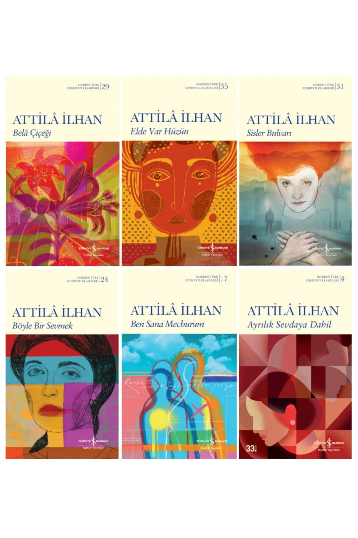 Türkiye İş Bankası Kültür Yayınları Attila Ilhan 6 Kitap Şiir Seti