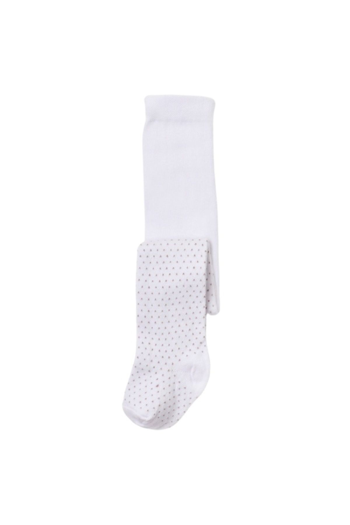 Bibaby Biorganic Klasik Puanlı Külotlu Çorap 68438 Beyaz
