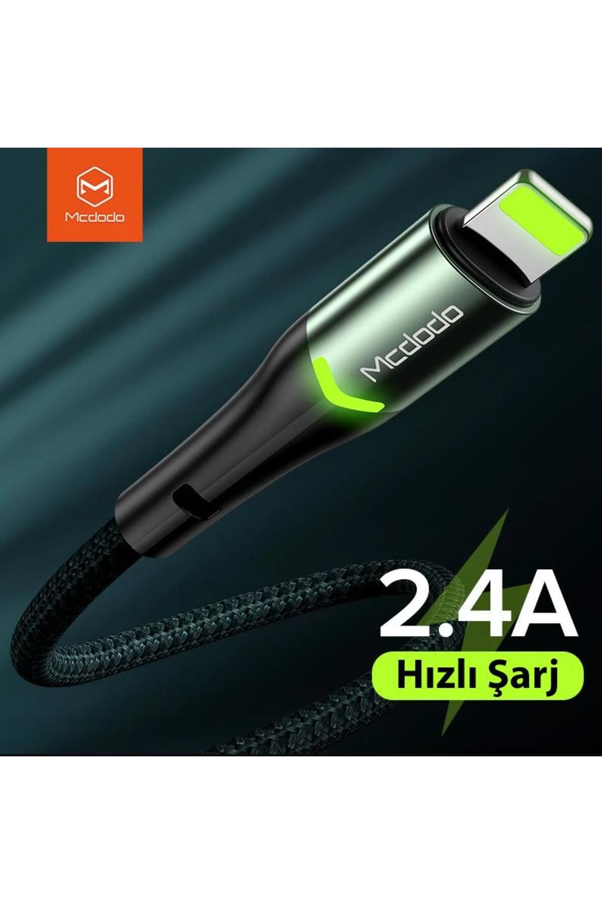 Mcdodo Sbsi Iphone Lightining Şarj Kablosu Switch Led 1.2M Yeşil 2A ...