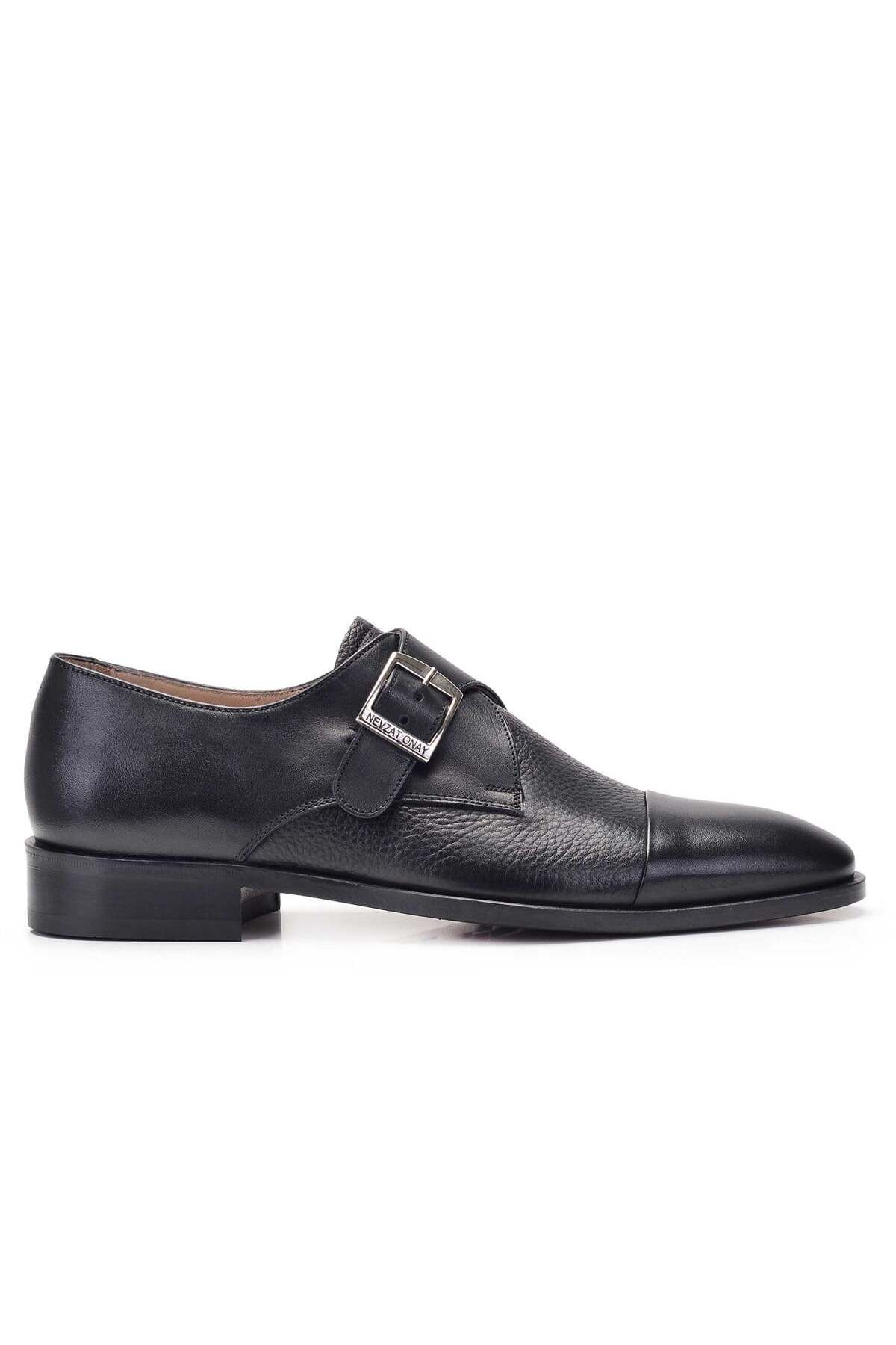 Nevzat Onay Siyah Tokalı Klasik Erkek Ayakkabı -11801-