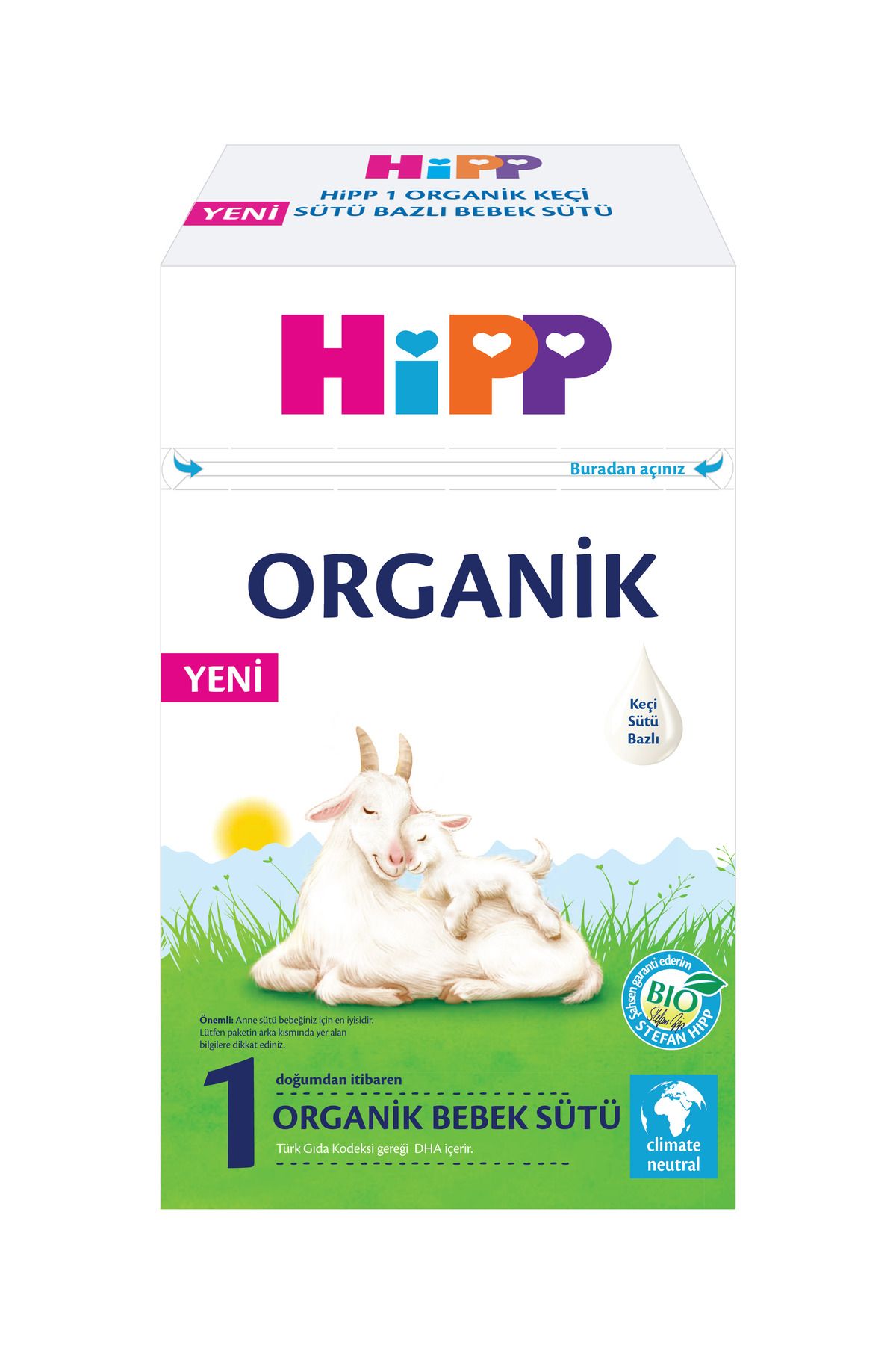 Hipp Organik Keçi Sütü Bazlı Devam Sütü 400gr No:1 (0-6 AY)
