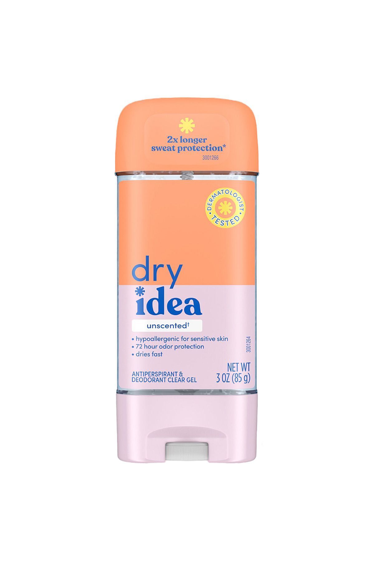 Dry Idea Unscented Clear Gel Antiperspirant Deodorant 85gr