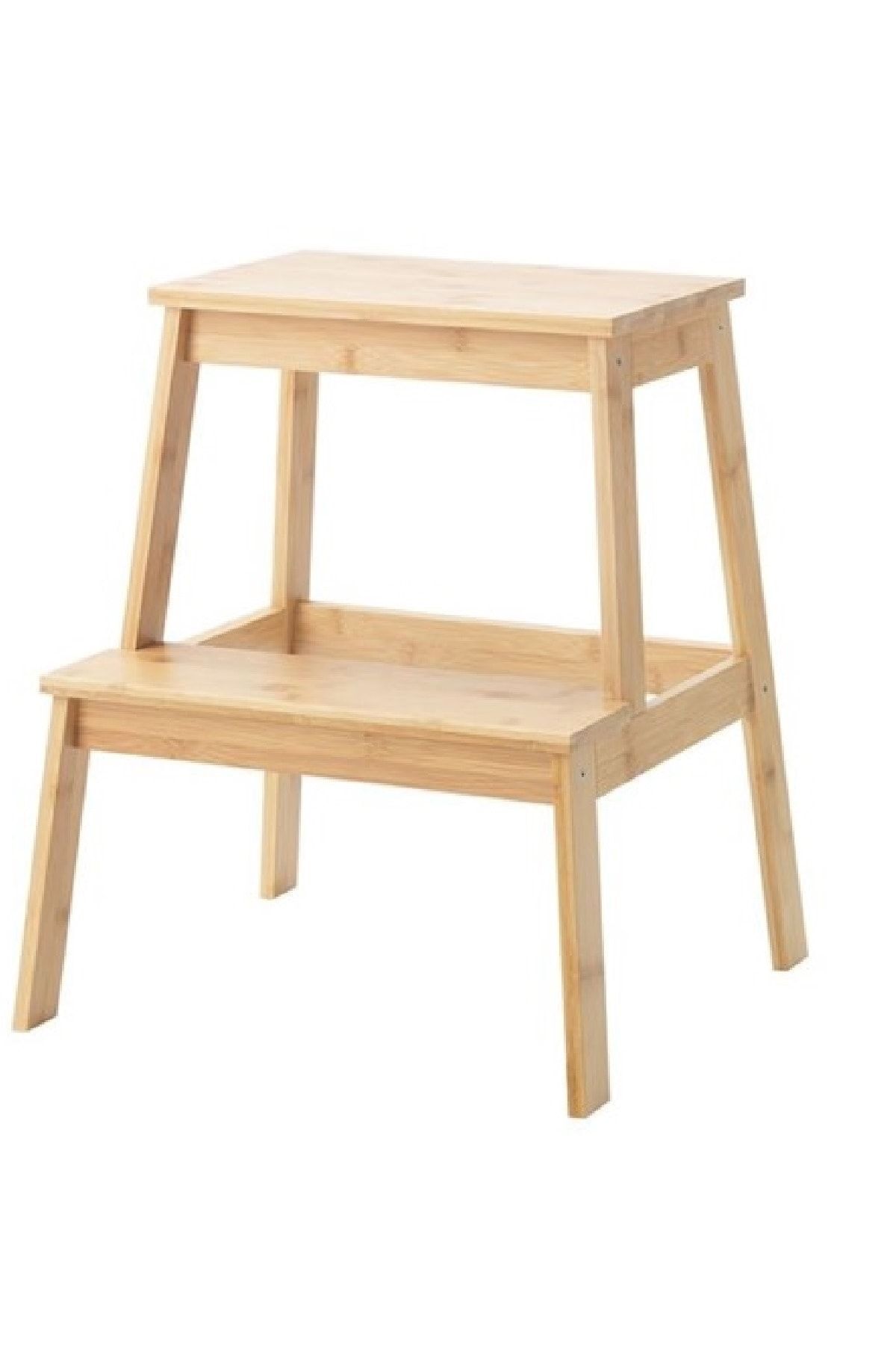 IKEA Tenhult Basamaklı Mutfak Tabure Merdiven Bambu Vernikli