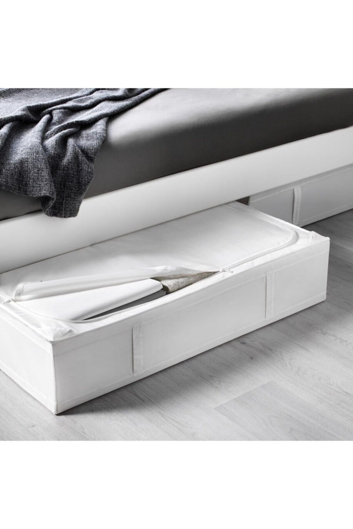 IKEA Skubb 90x53x19 Beyaz Hurç Yatak Altı Yastık Çarşaf Nevresim Giysi Saklama Kutusu Hurç Kutu