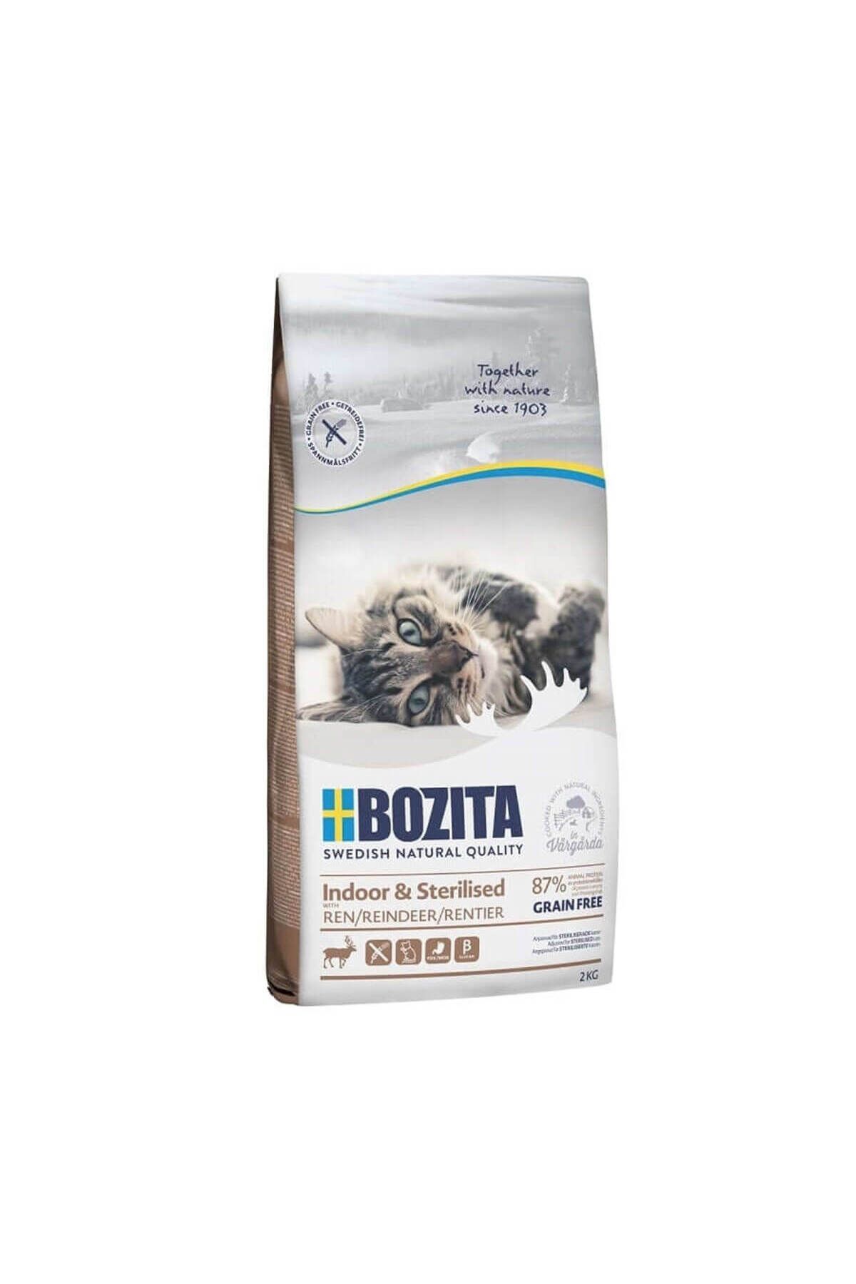 Bozita Feline Indoor Tahılsız Sterilized Geyik Etli Kedi Maması 10 Kg