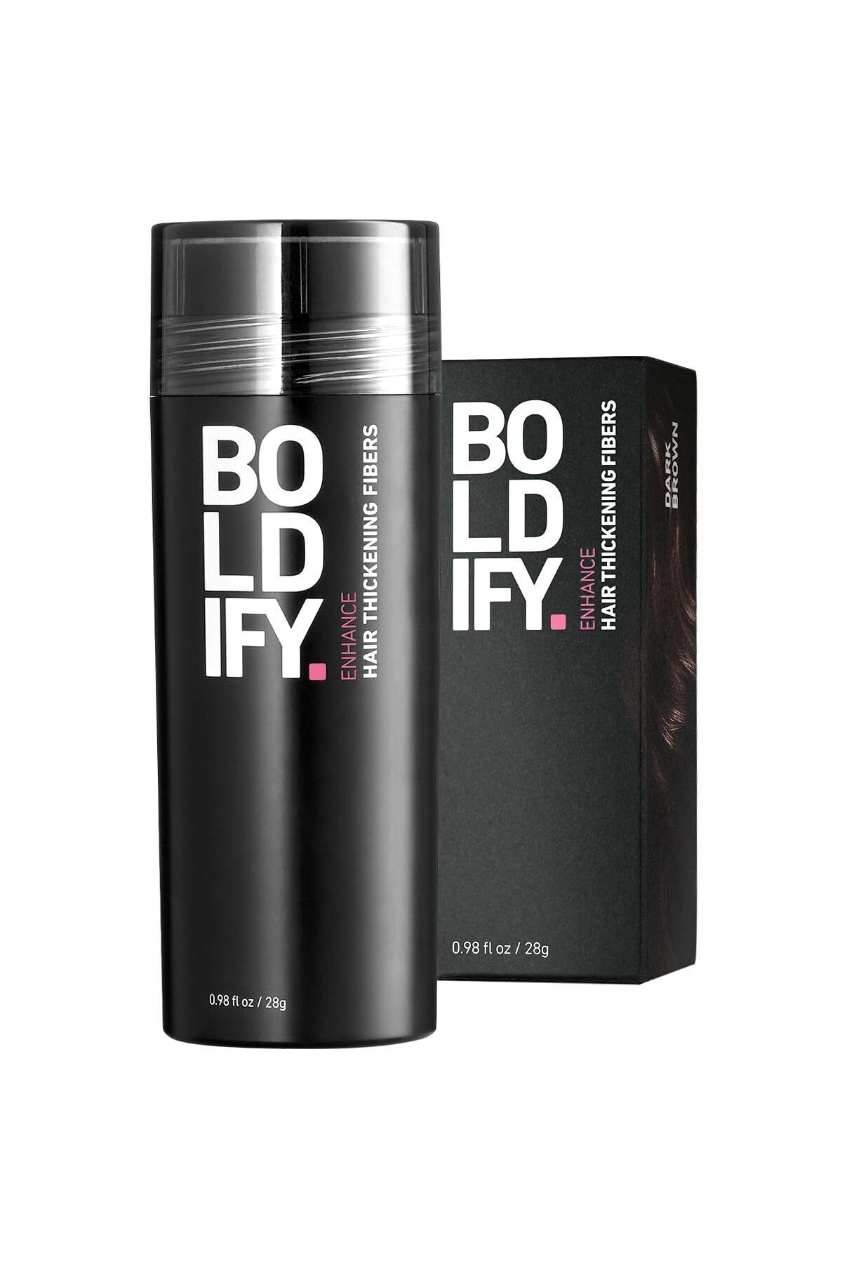 Boldify Saç Dolgunlaştırıcı Fiber, Topik Tozu Koyu Kahve 28gr- Hair Building Fibers
