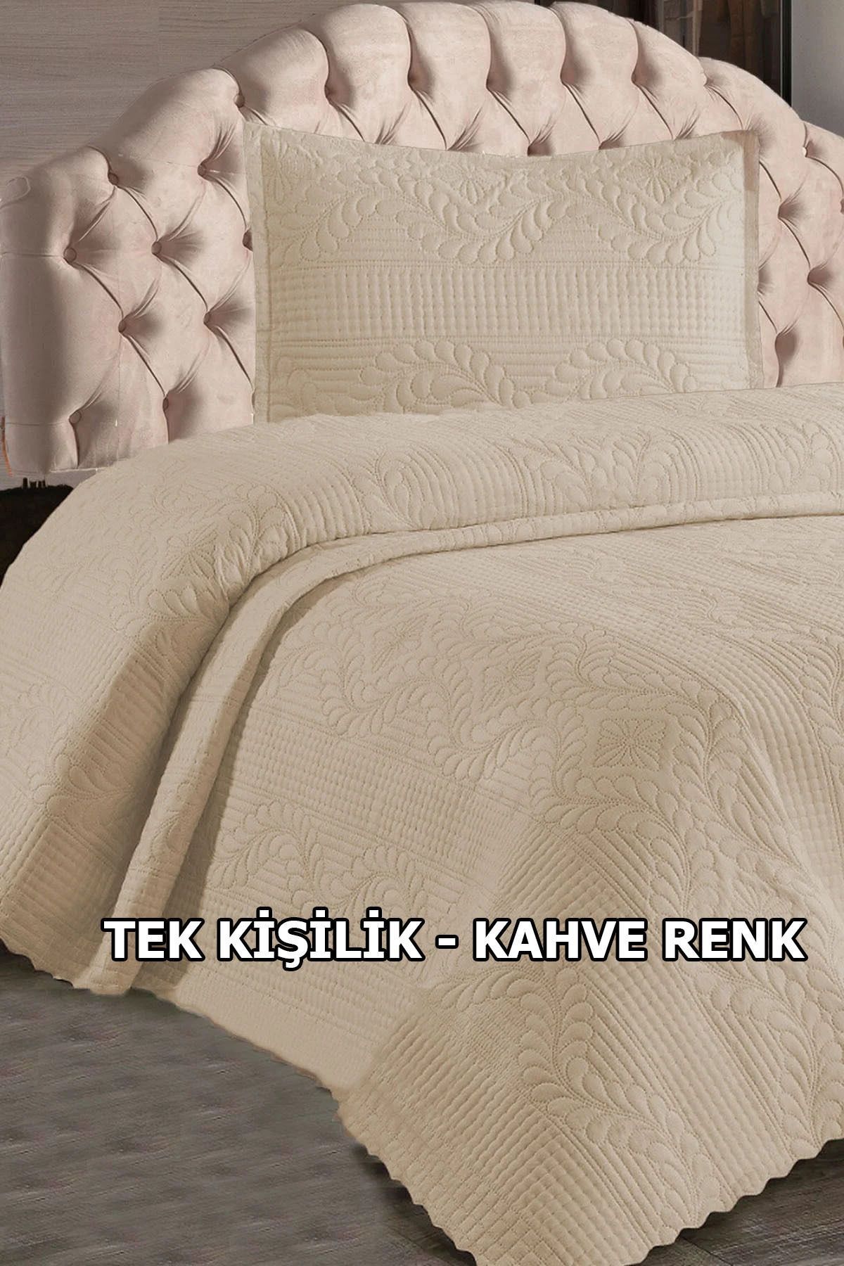 Çt Çeyizci Tekstil Günlük Tek Kişilik Yatak Örtüsü, Çeyizlik Tek Kişilik Kapitone Yatak Örtüsü Bedspread