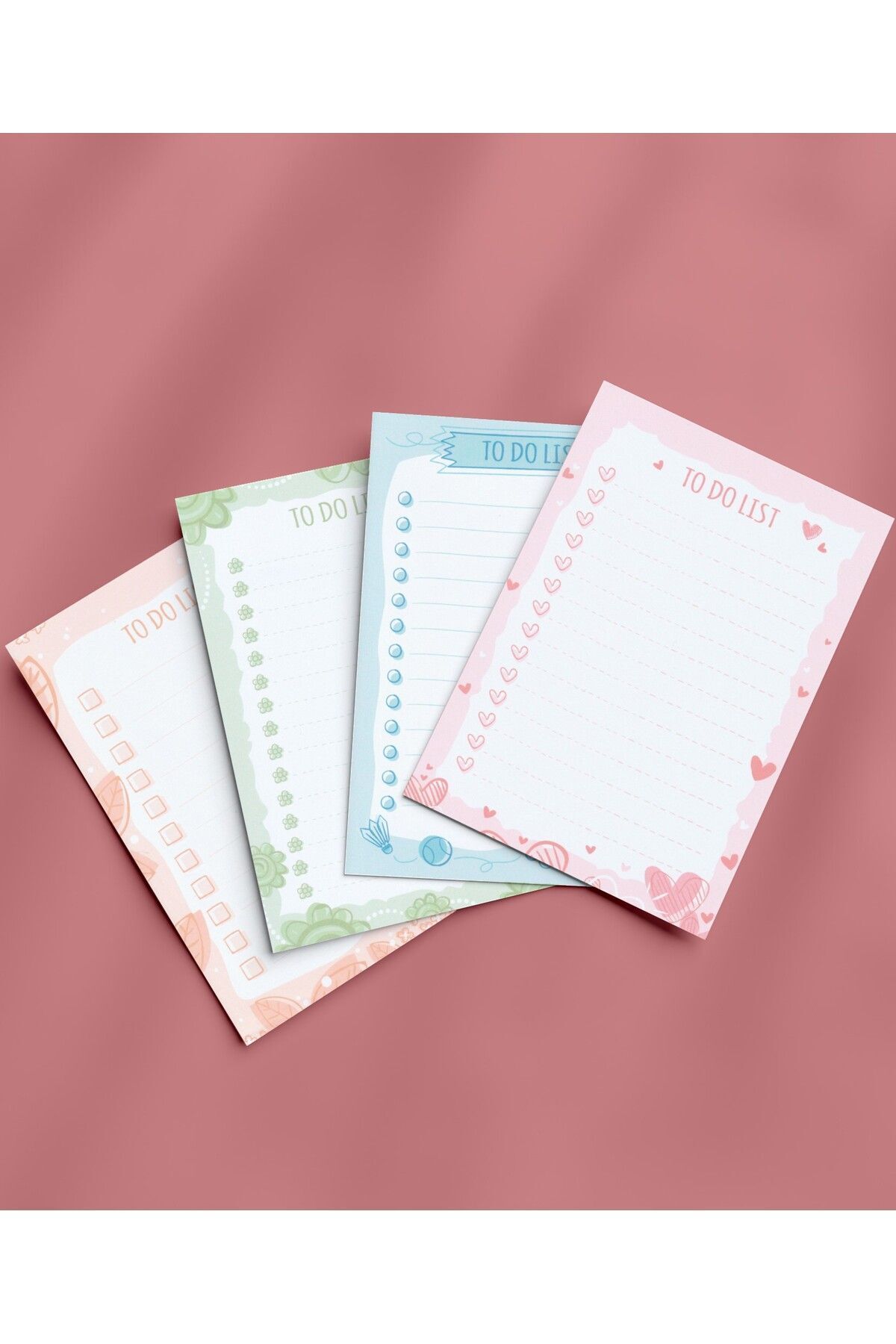Grdall 4 Adet - A6 Ebat Mini Bloknot, Notepad, Memopad, Yapılacaklar Listesi, Planlayıcı, To Do List