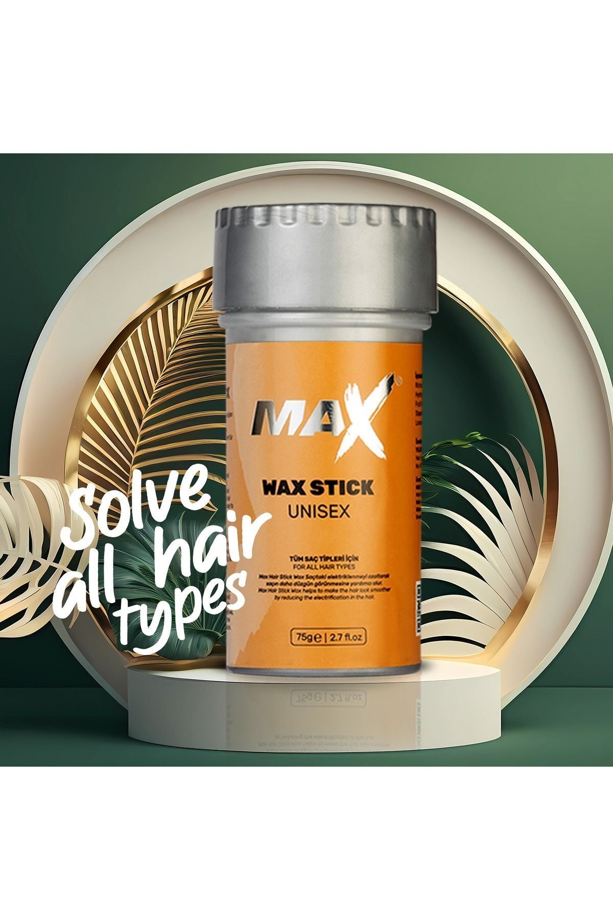 Max Hair Wax Stick 75gr - Saç Sabitleyici Stick Wax