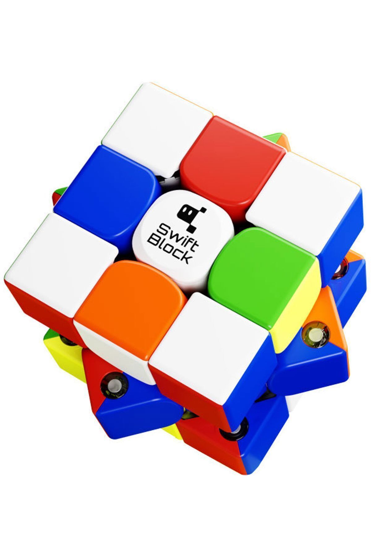 Swift Block 355S 3x3 Manyetik Rubik Küp Zeka Küpü 48 Mıknatıslı Profesyonel Hız Küp (Etiketsiz)