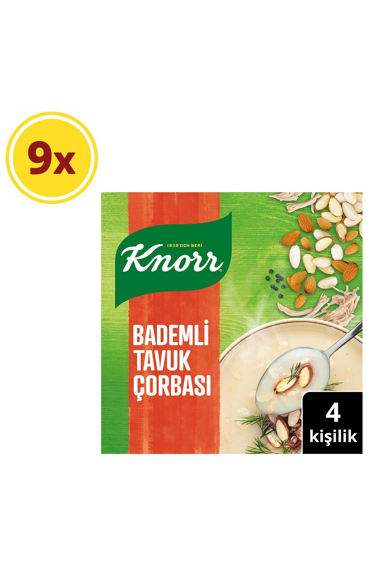 Knorr Bademli Tavuk Çorbası 75g X9 Adet