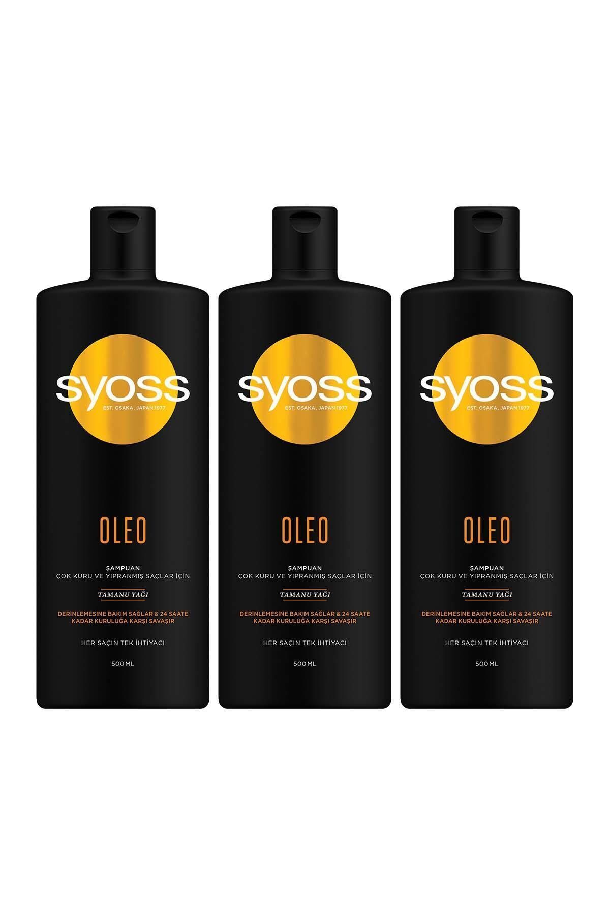 Syoss Oleo Derinlemesine Bakım Şampuan 500 ml X 3 Adet