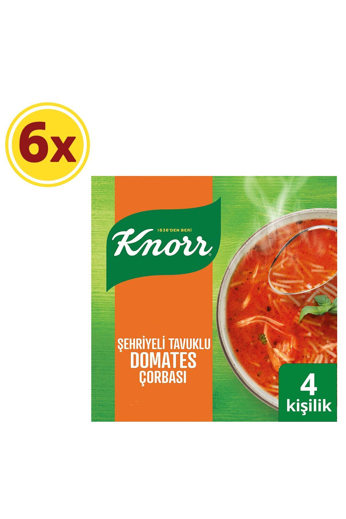 Knorr Hazır Çorba Şehriyeli Tavuklu Domates Çorbası 4 Kişilik 76 Gx6