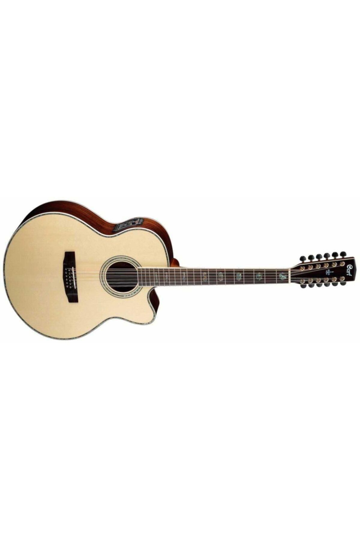 Yıldızan Cj10x12nat E.akustik Gitar, 12 Telli Jumbo Cutaway, Nat? - GTR-750