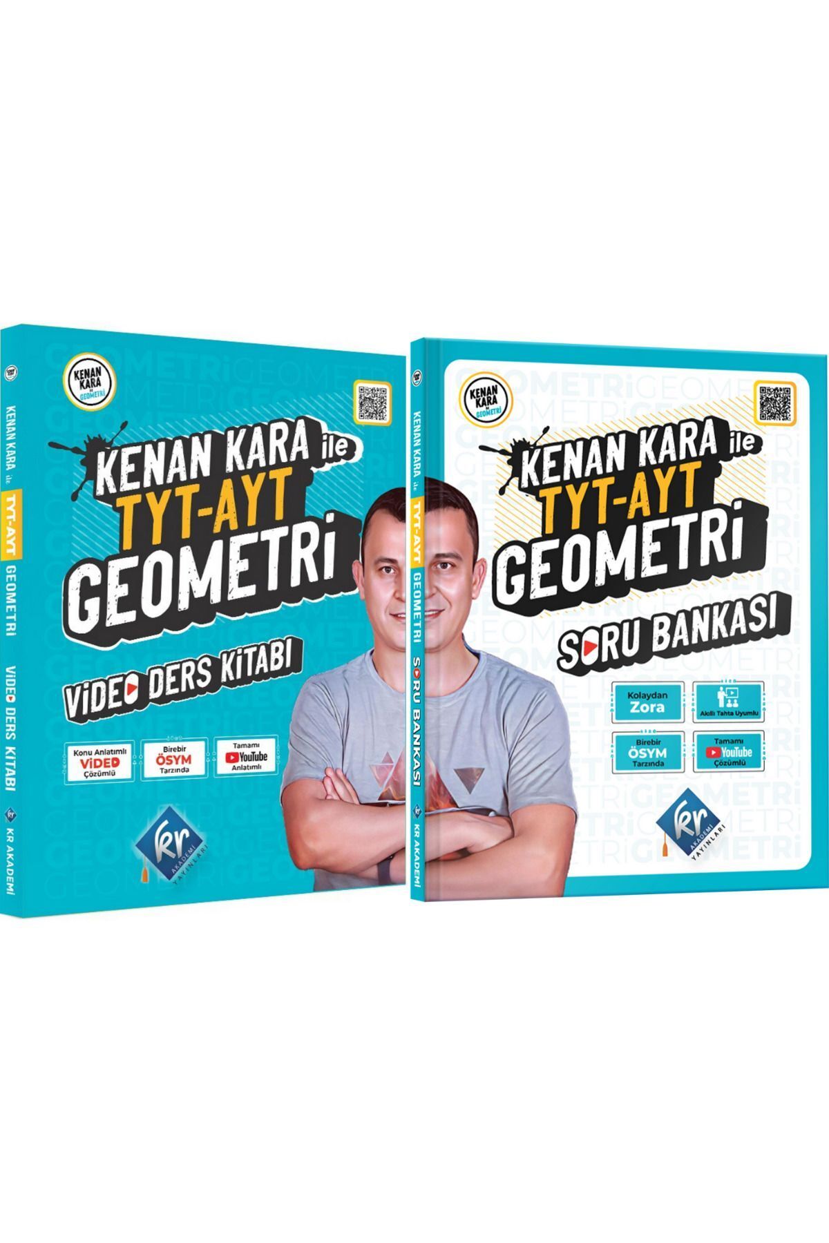 KR Akademi Yayınları Kenan Kara Ile Tyt-ayt Geometri Video Ders Kitabı Ve Soru Bankası Seti