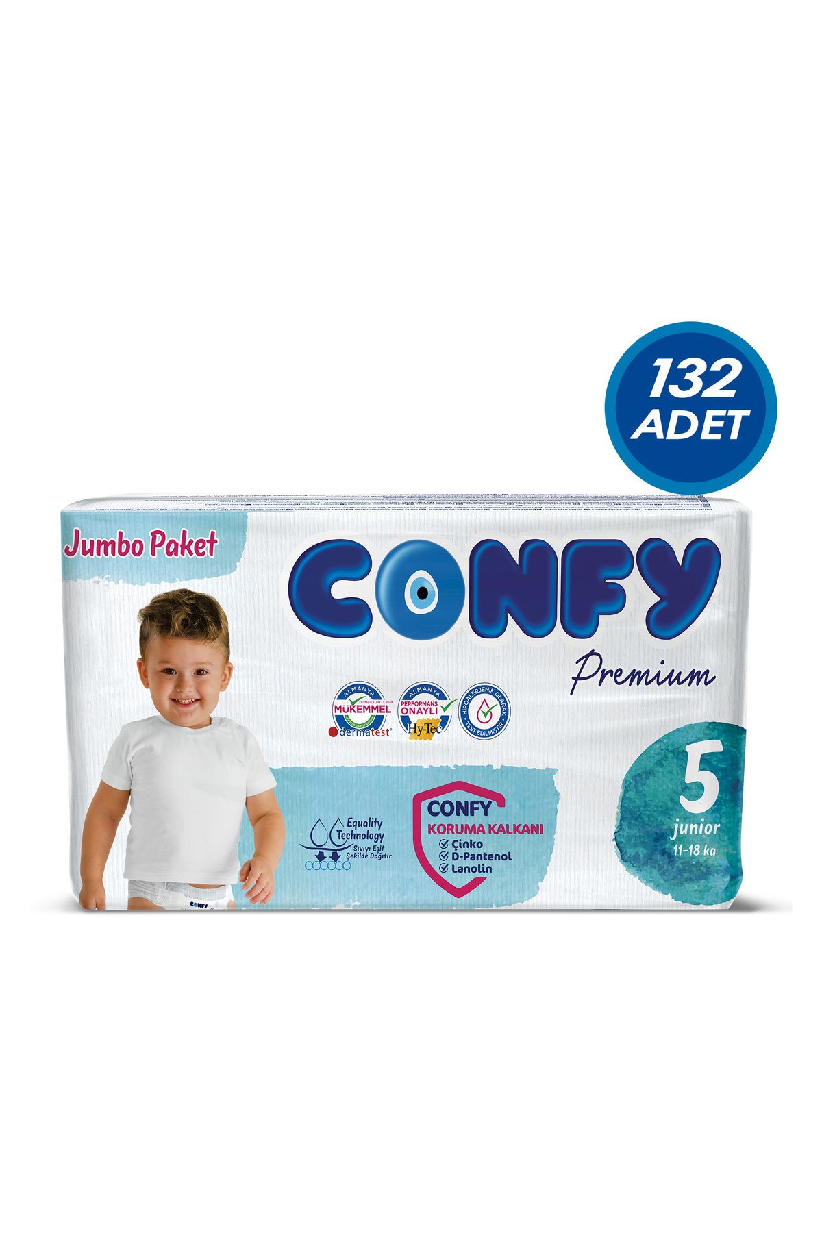 Confy Premium 5 Numara Bebek Bezi Junior 11 - 18 Kg 132 Adet