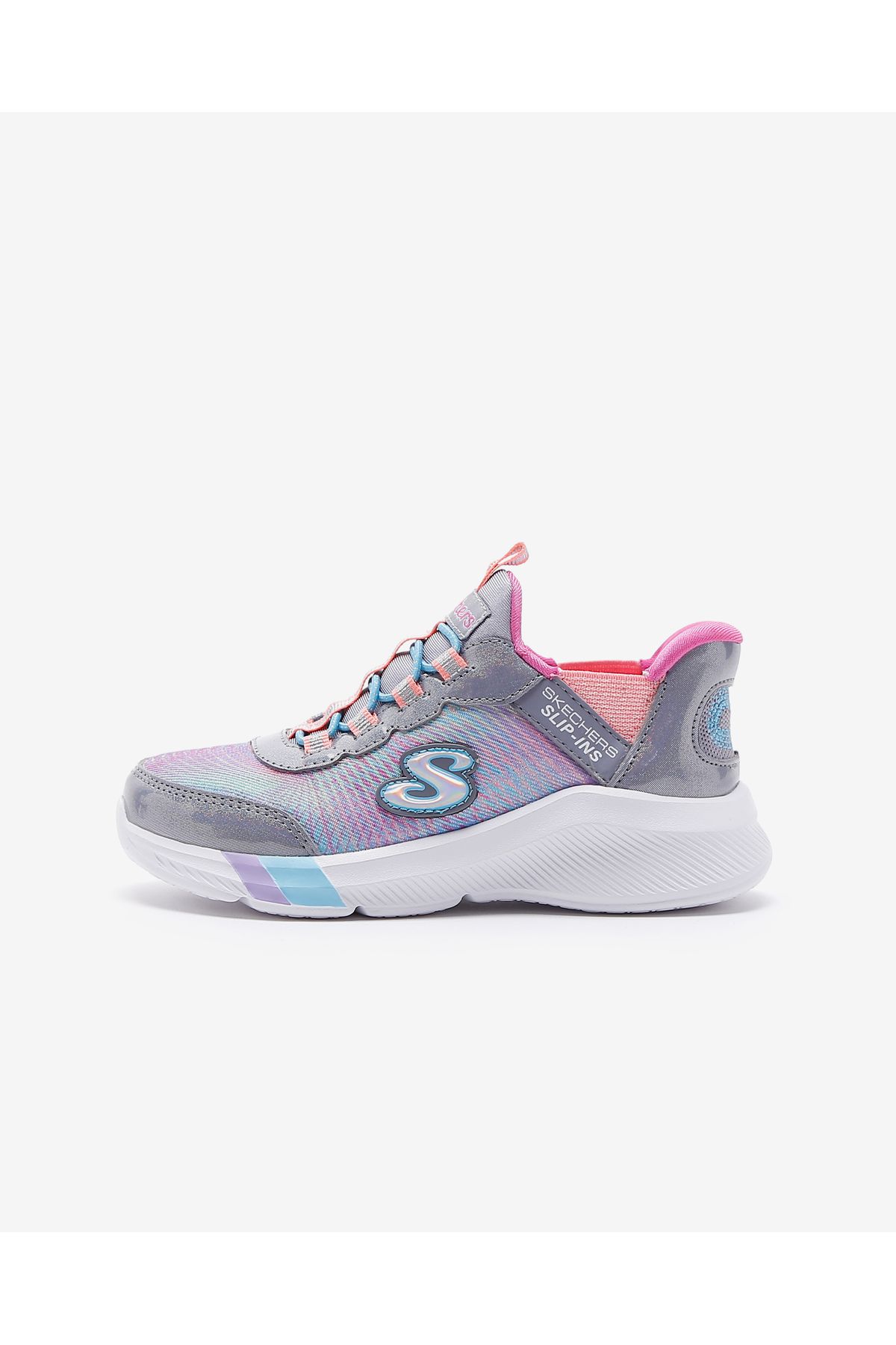 Skechers Dreamy Lites - Colorful Prism - Slip-ıns Büyük Kız Çocuk Gri Spor Ayakkabı 303514l Gymt