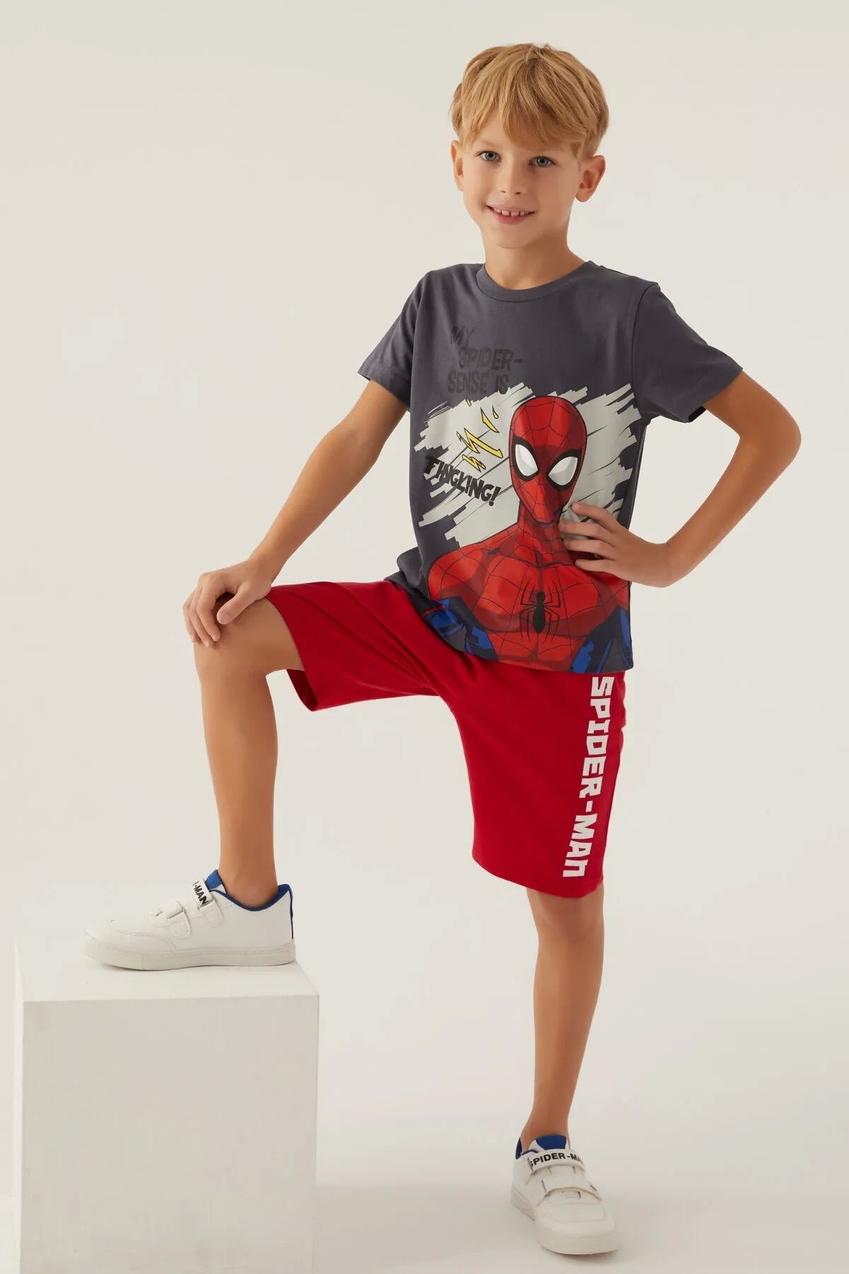 Spiderman Spıder-man Erkek Çocuk Bermuda Takım
