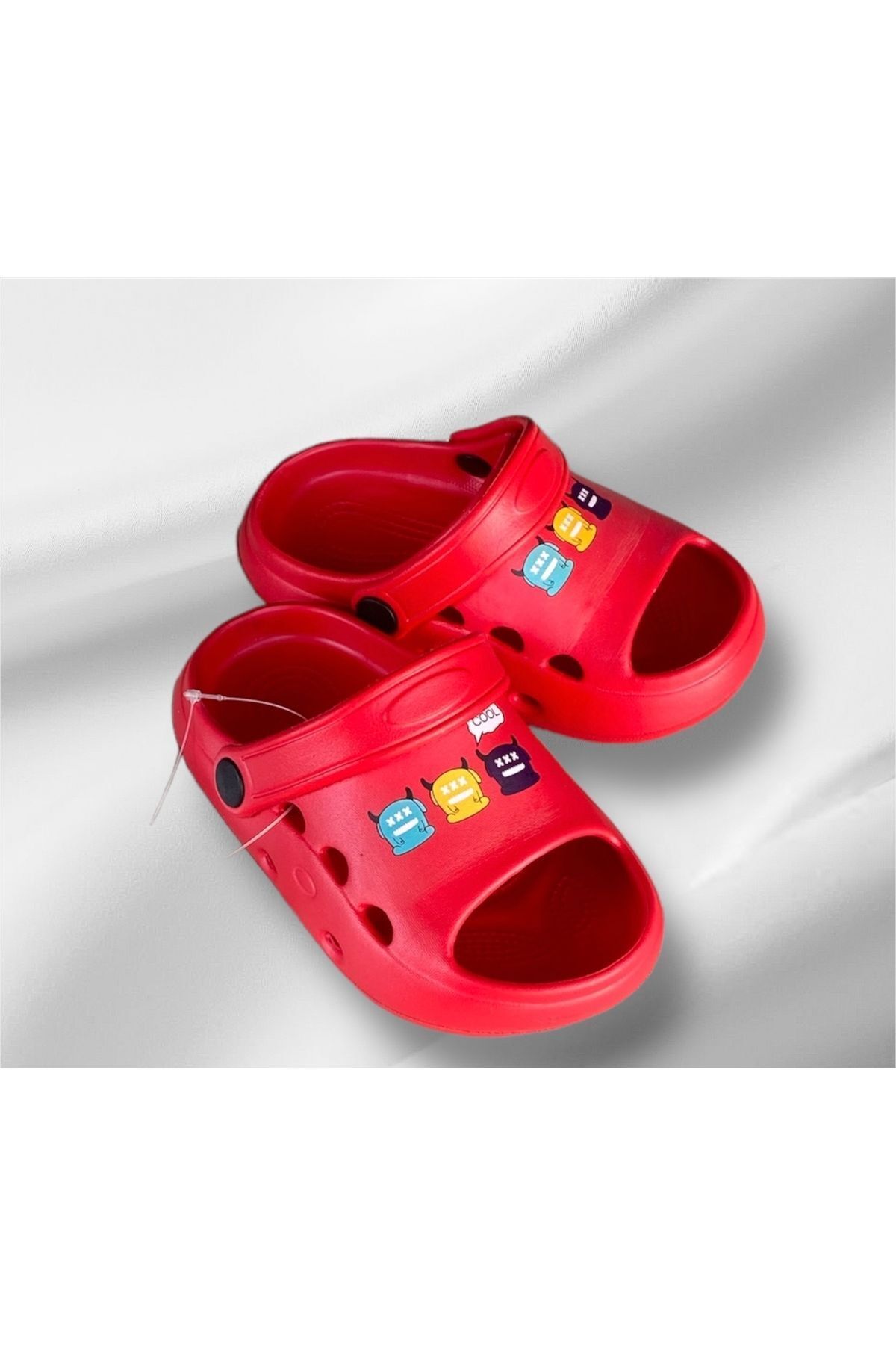 Sonimix çocuk kırmızı hafif eva slide yazlık terlik sandalet