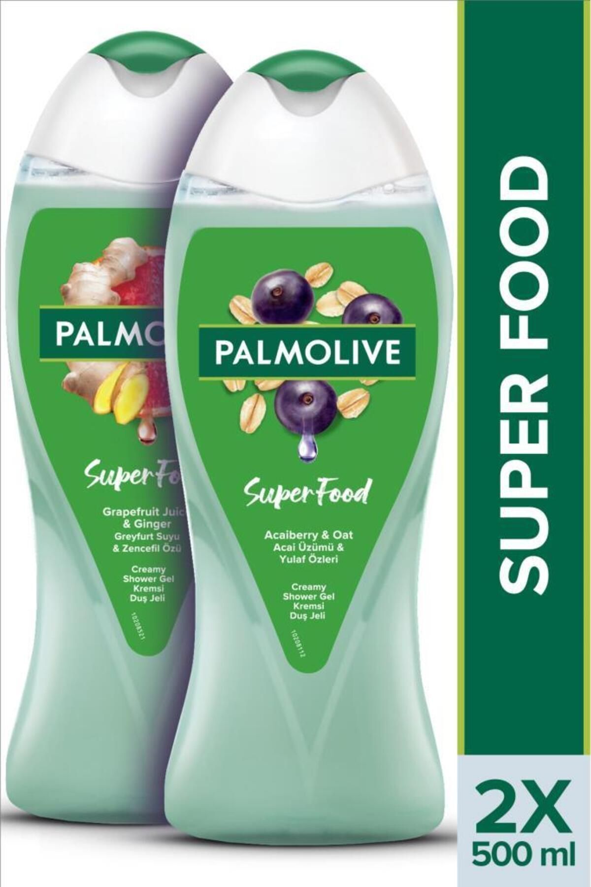 Palmolive Super Food Greyfurt Suyu & Zencefil Özü ve Super Food Acai Üzümü & Yulaf Özleri 500 ml