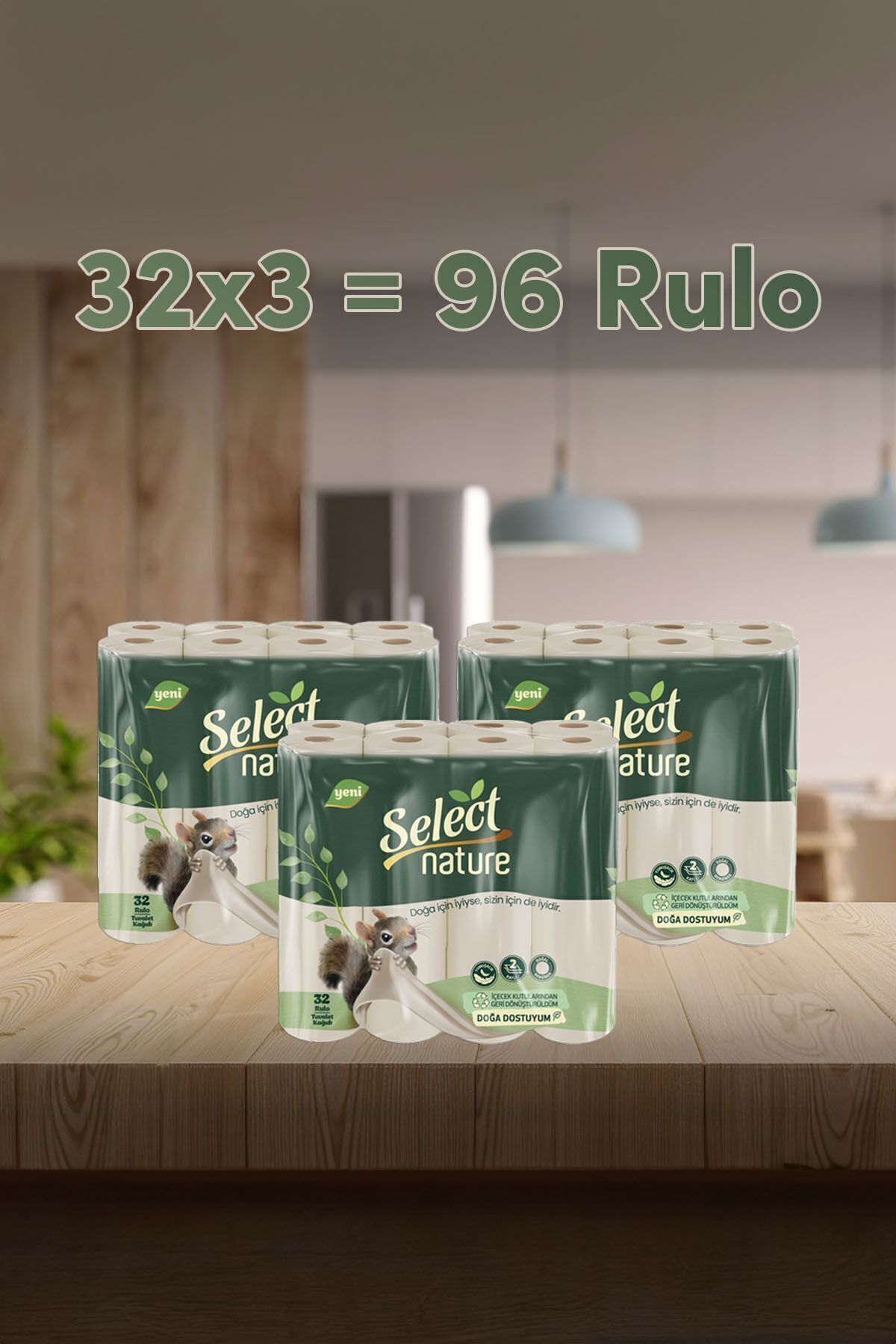 Select Nature Doğal ve Organik Tuvalet Kağıdı 3x32 Adet